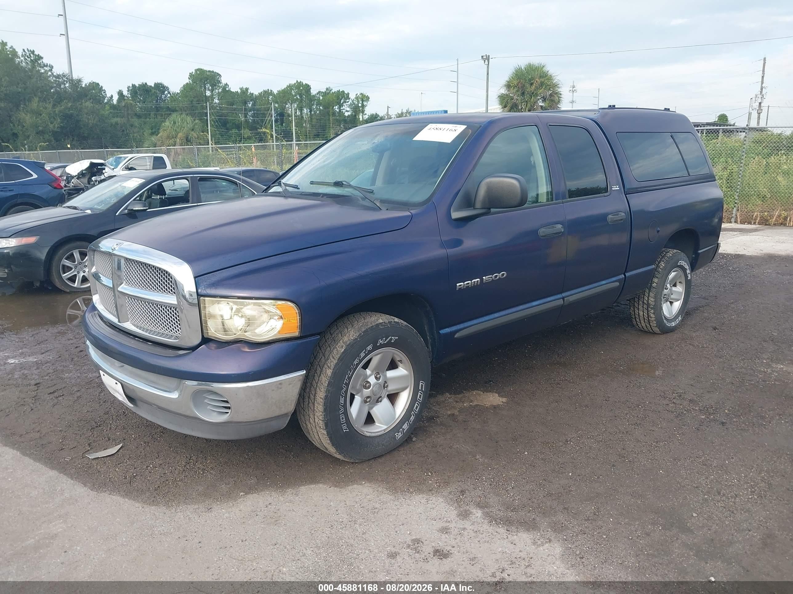 2002 Dodge Ram 1500 St Blue vin: 1D7HA18N22S635448