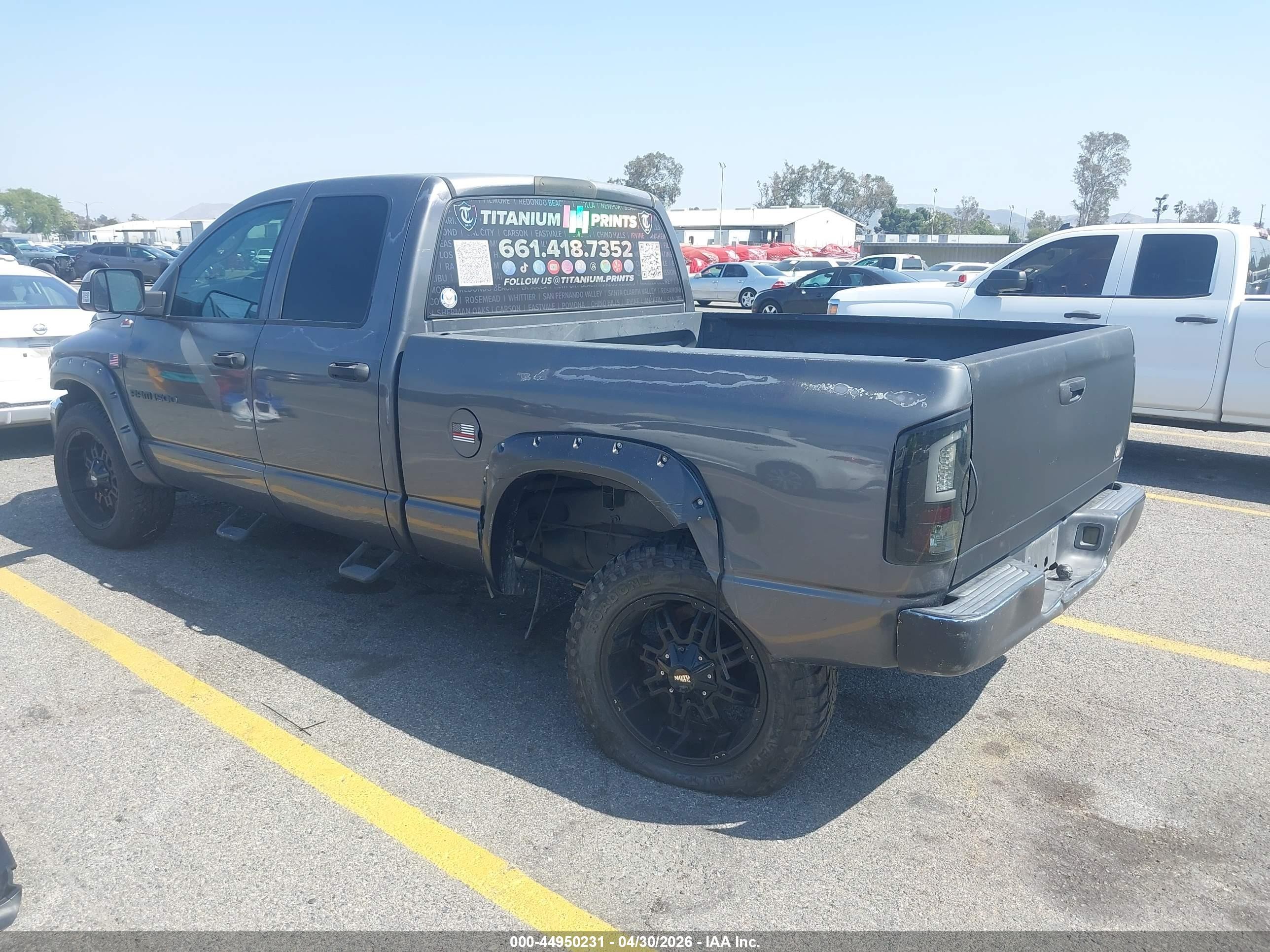2003 Dodge Ram 1500 Slt/laramie/st Gray vin: 1D7HA18N23S147795