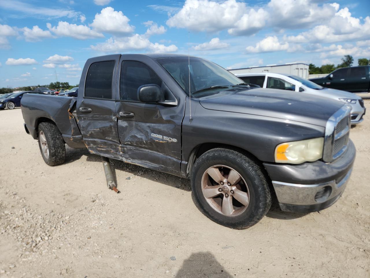 2003 Dodge Ram 1500 Gray vin: 1D7HA18N23S291332 Damage: Right Rear Door, Dent(S) W/ Paint Dmg, > 12 Inches