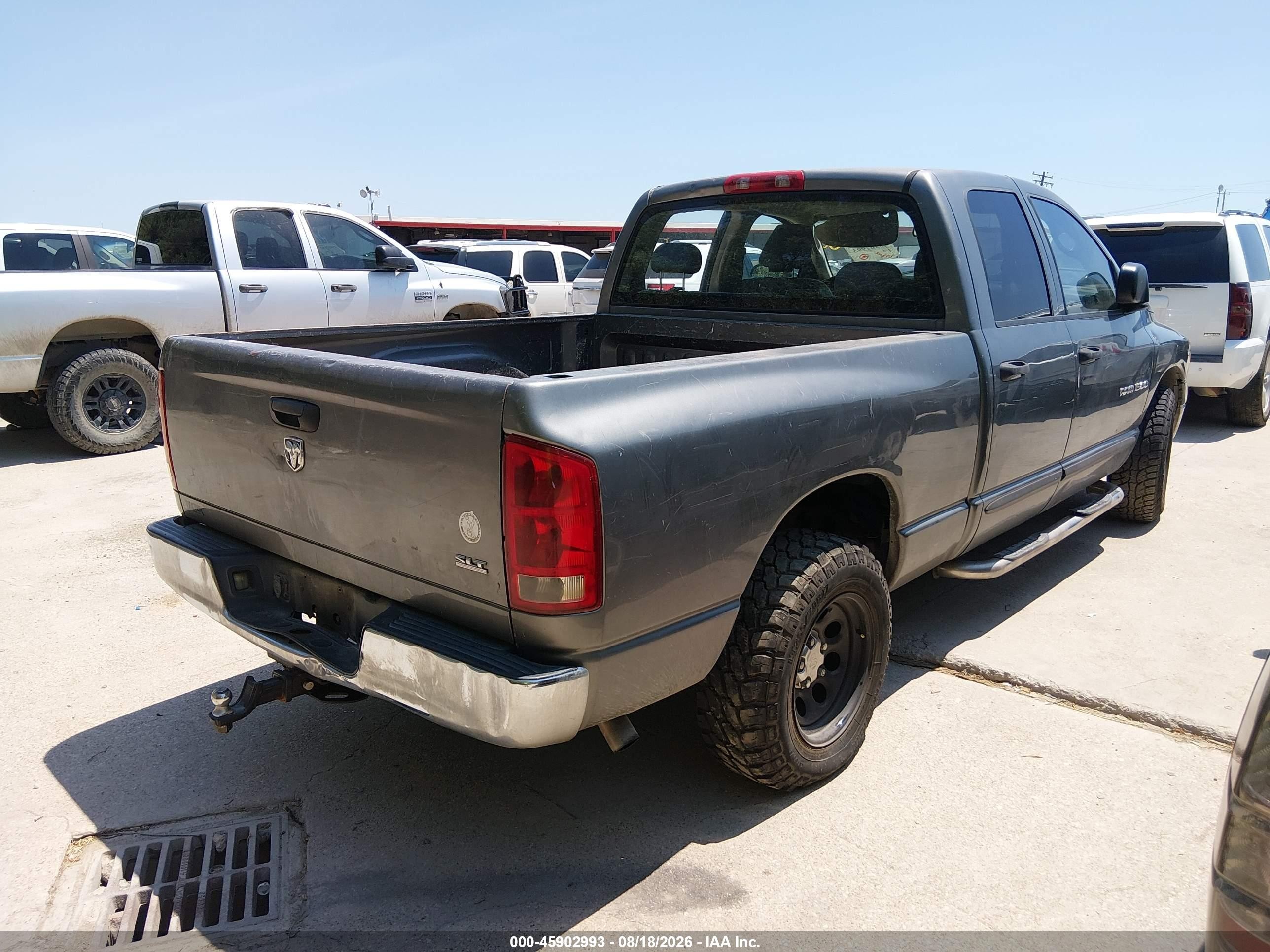 2005 Dodge Ram 1500 Slt/laramie Gray vin: 1D7HA18N25S242487