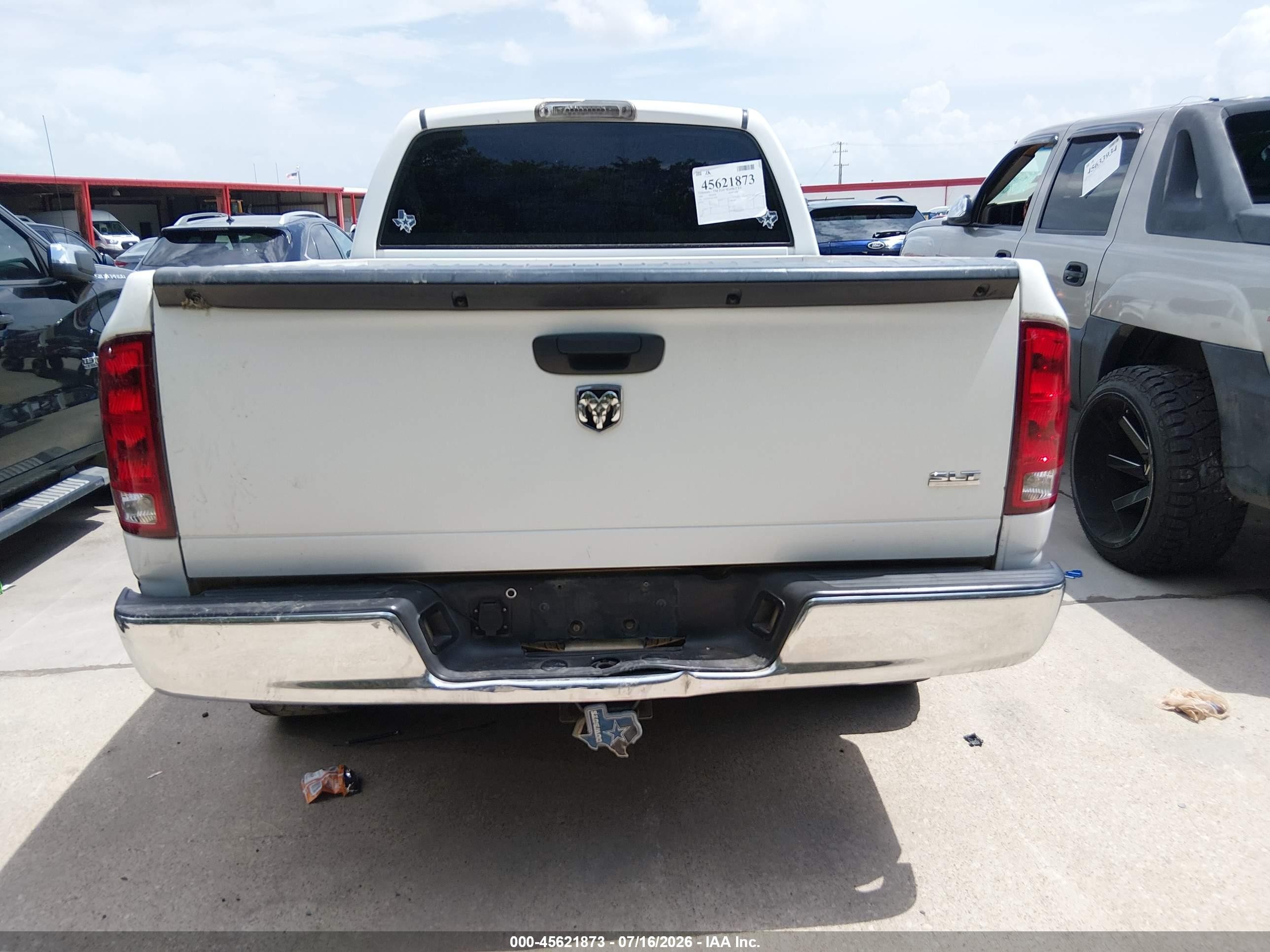 2006 Dodge Ram 1500 Slt White vin: 1D7HA18N26J114998