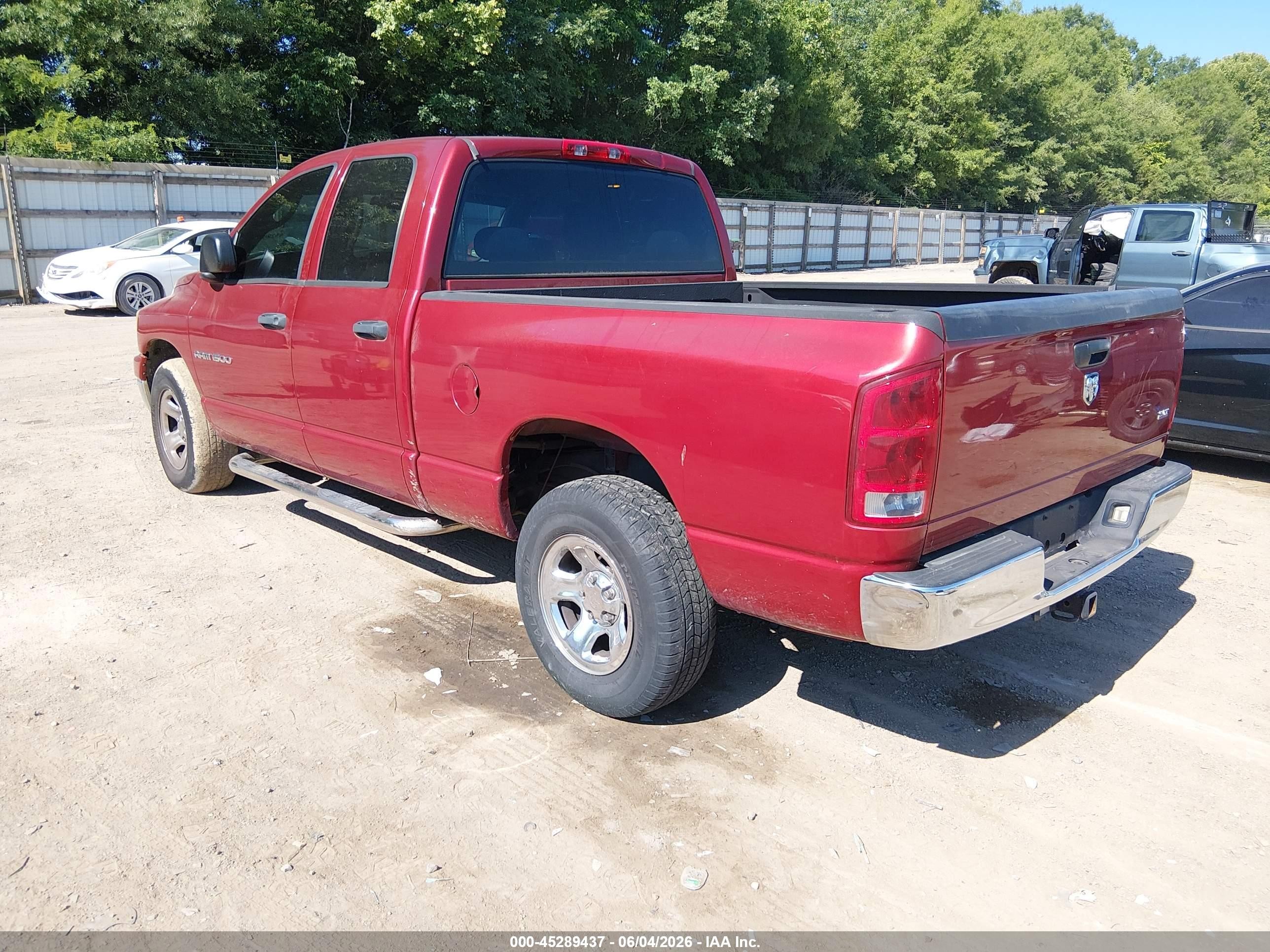 2006 Dodge Ram 1500 Slt Red vin: 1D7HA18N26S602164