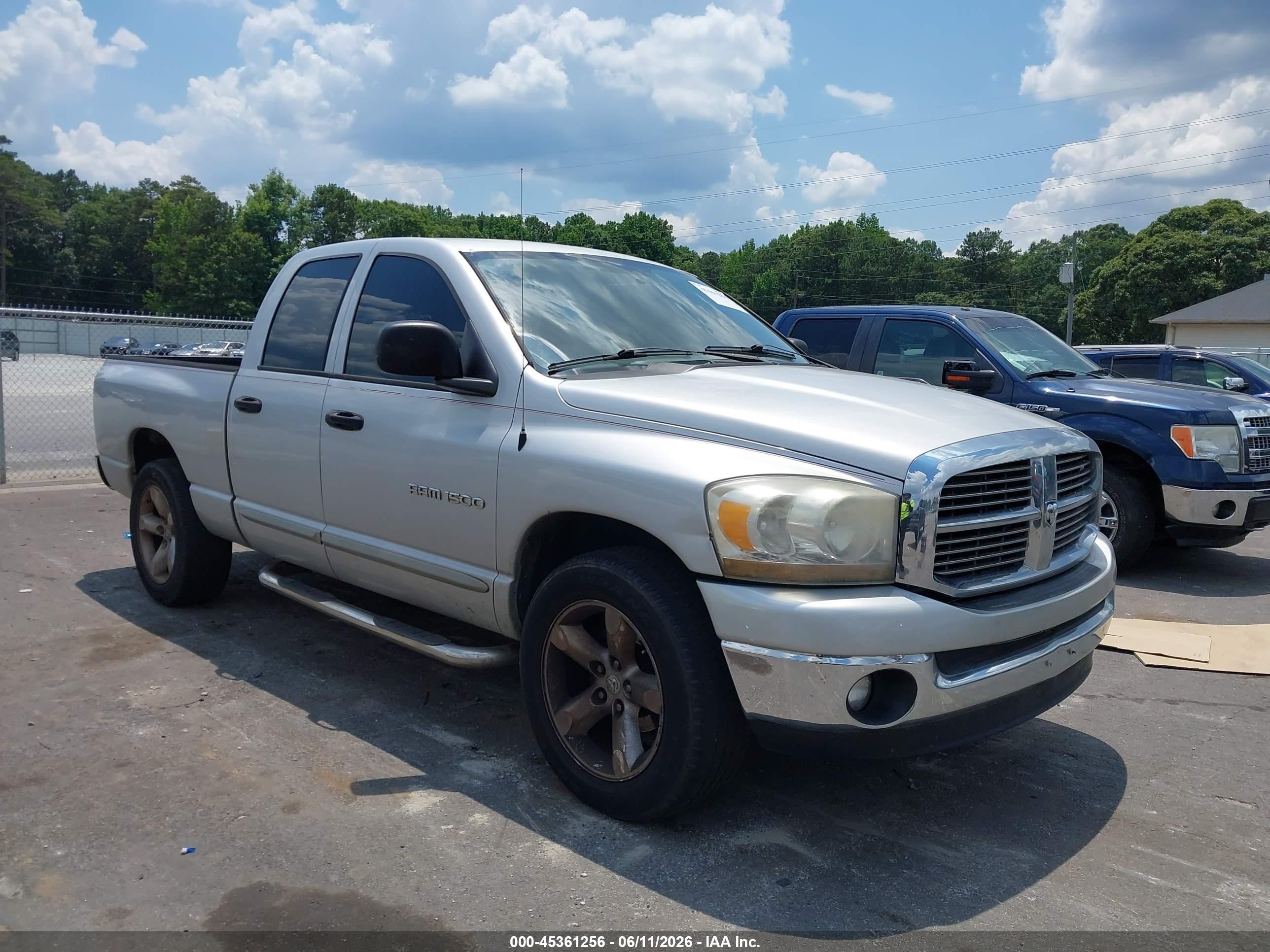 2006 Dodge Ram 1500 Slt Silver vin: 1D7HA18N26S619949