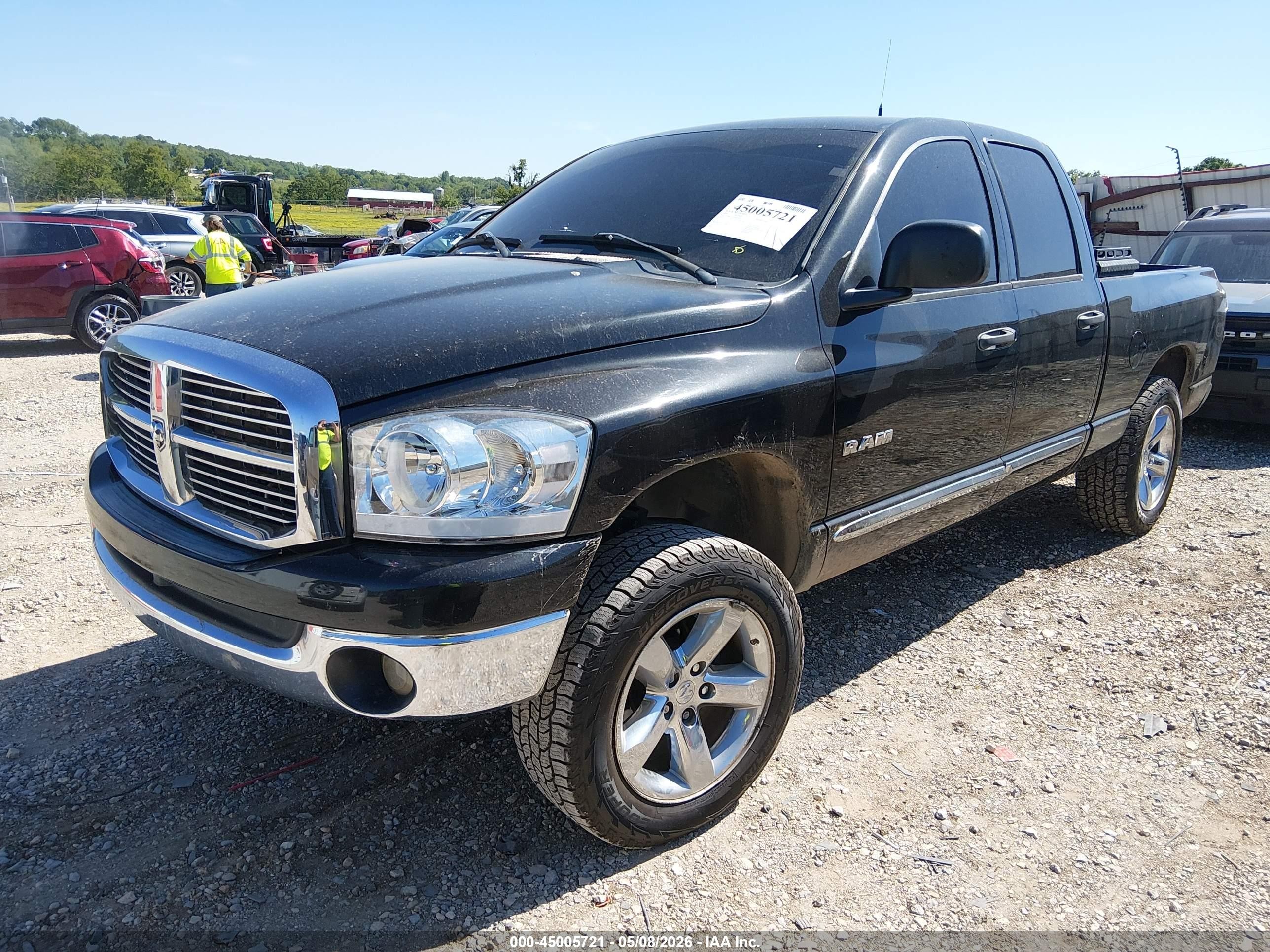 2008 Dodge Ram 1500 Slt Black vin: 1D7HA18N28S610929