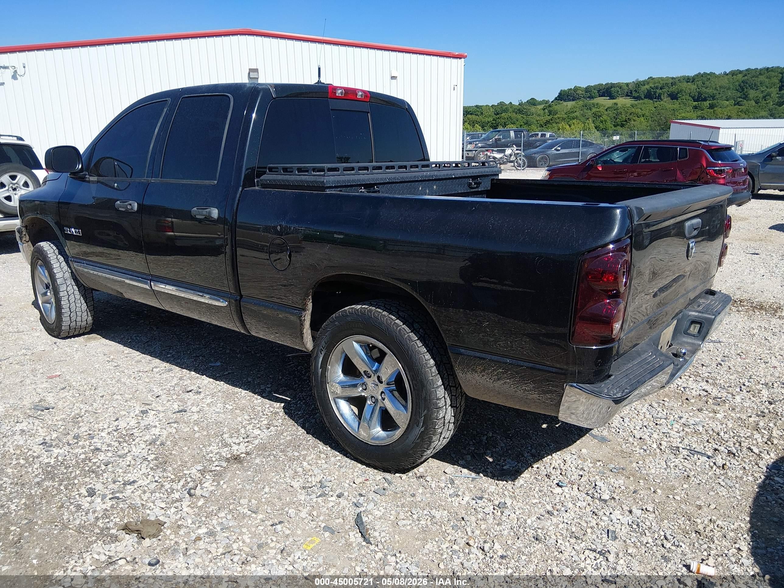 2008 Dodge Ram 1500 Slt Black vin: 1D7HA18N28S610929
