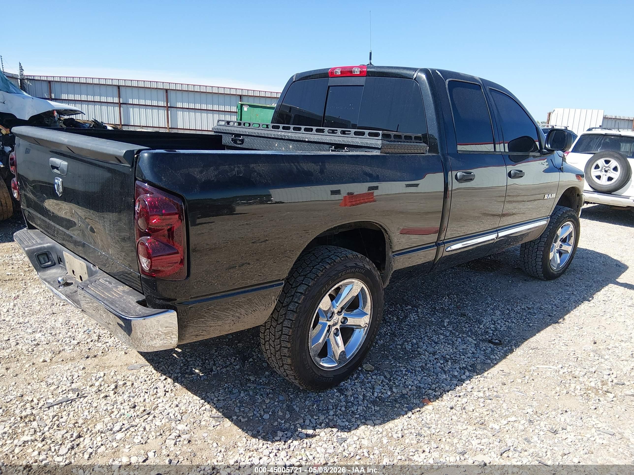 2008 Dodge Ram 1500 Slt Black vin: 1D7HA18N28S610929