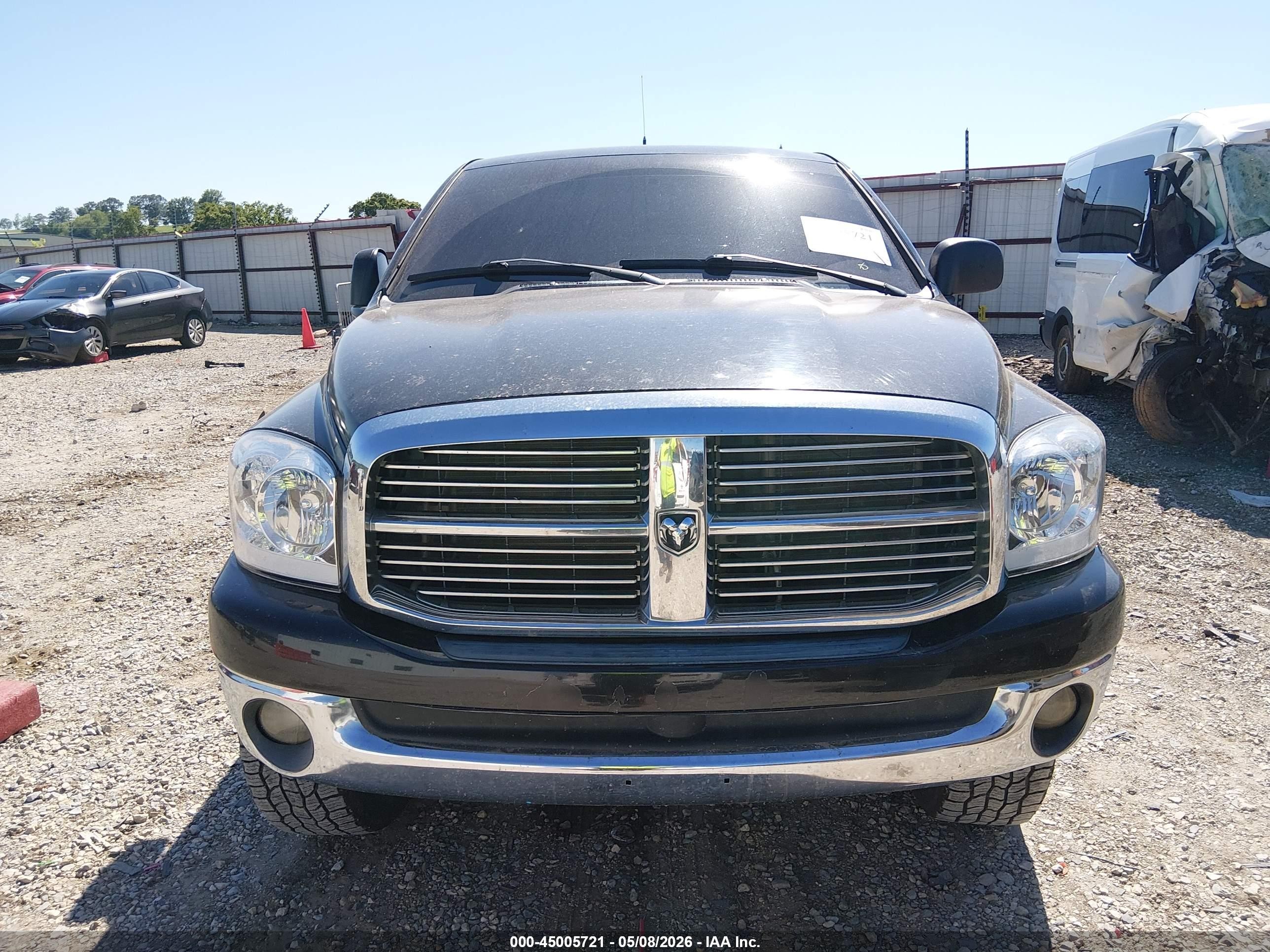 2008 Dodge Ram 1500 Slt Black vin: 1D7HA18N28S610929