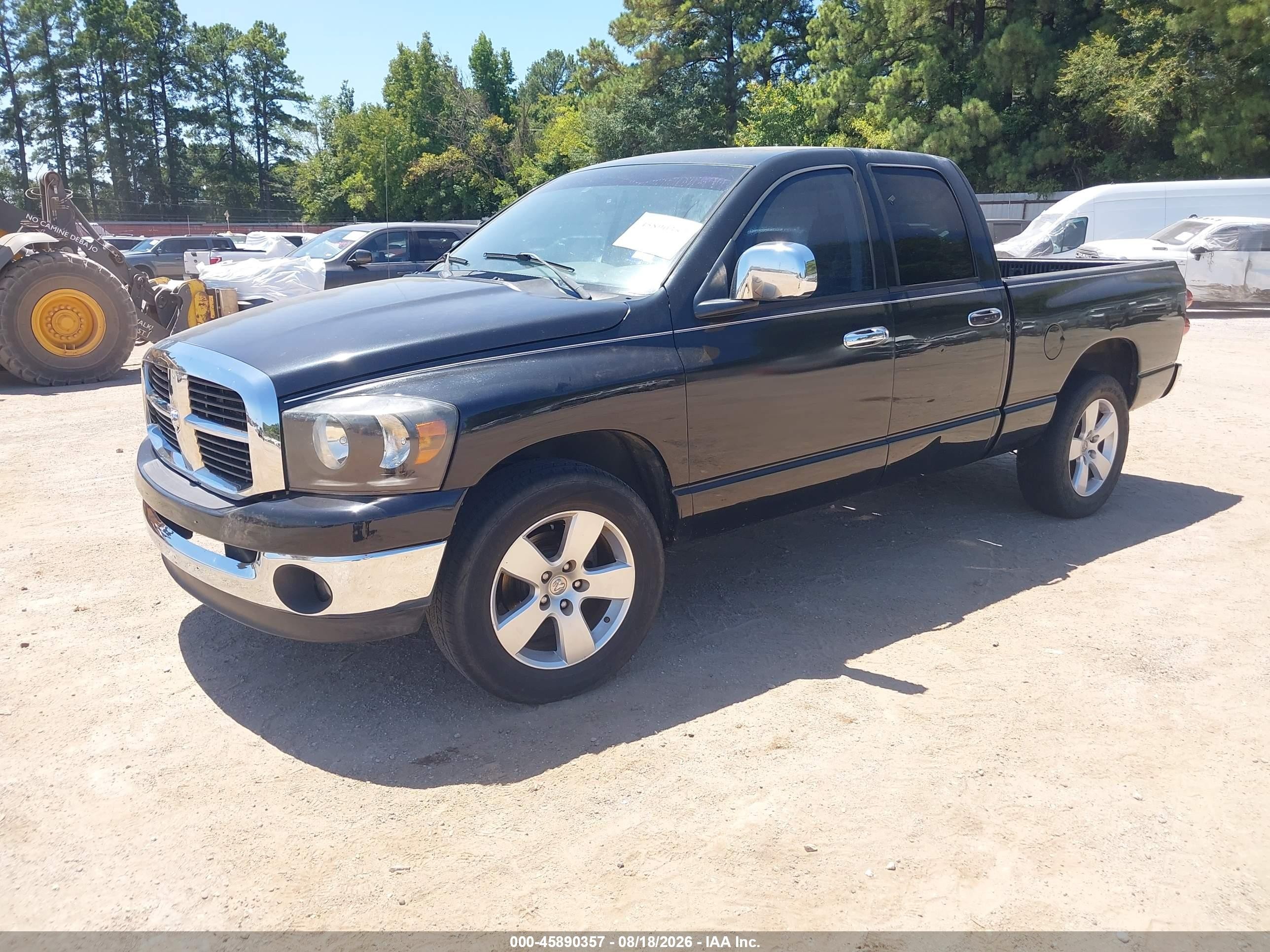 2008 Dodge Ram 1500 Slt Black vin: 1D7HA18N28S611949