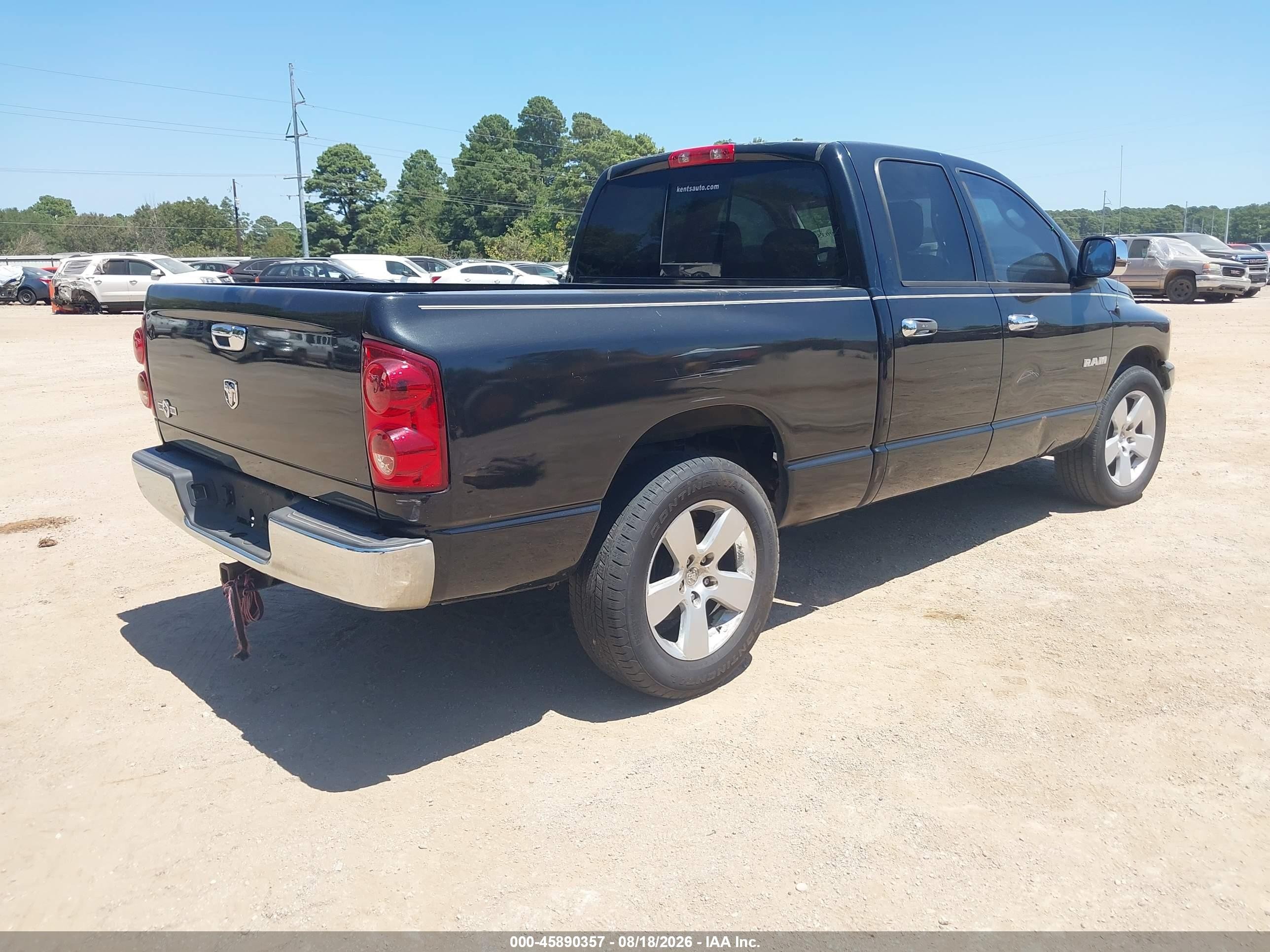 2008 Dodge Ram 1500 Slt Black vin: 1D7HA18N28S611949