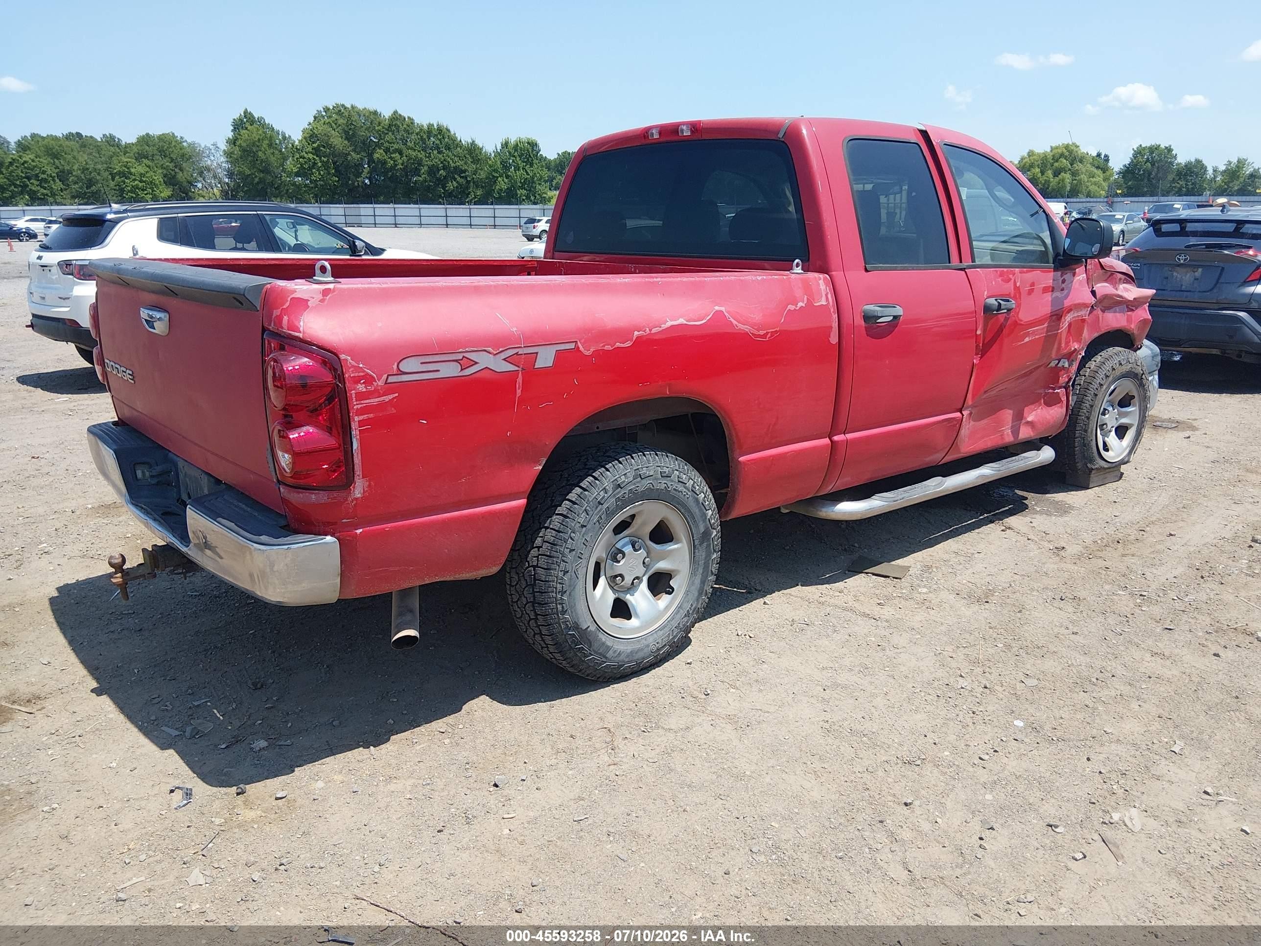 2008 Dodge Ram 1500 St/sxt Red vin: 1D7HA18N28S613605