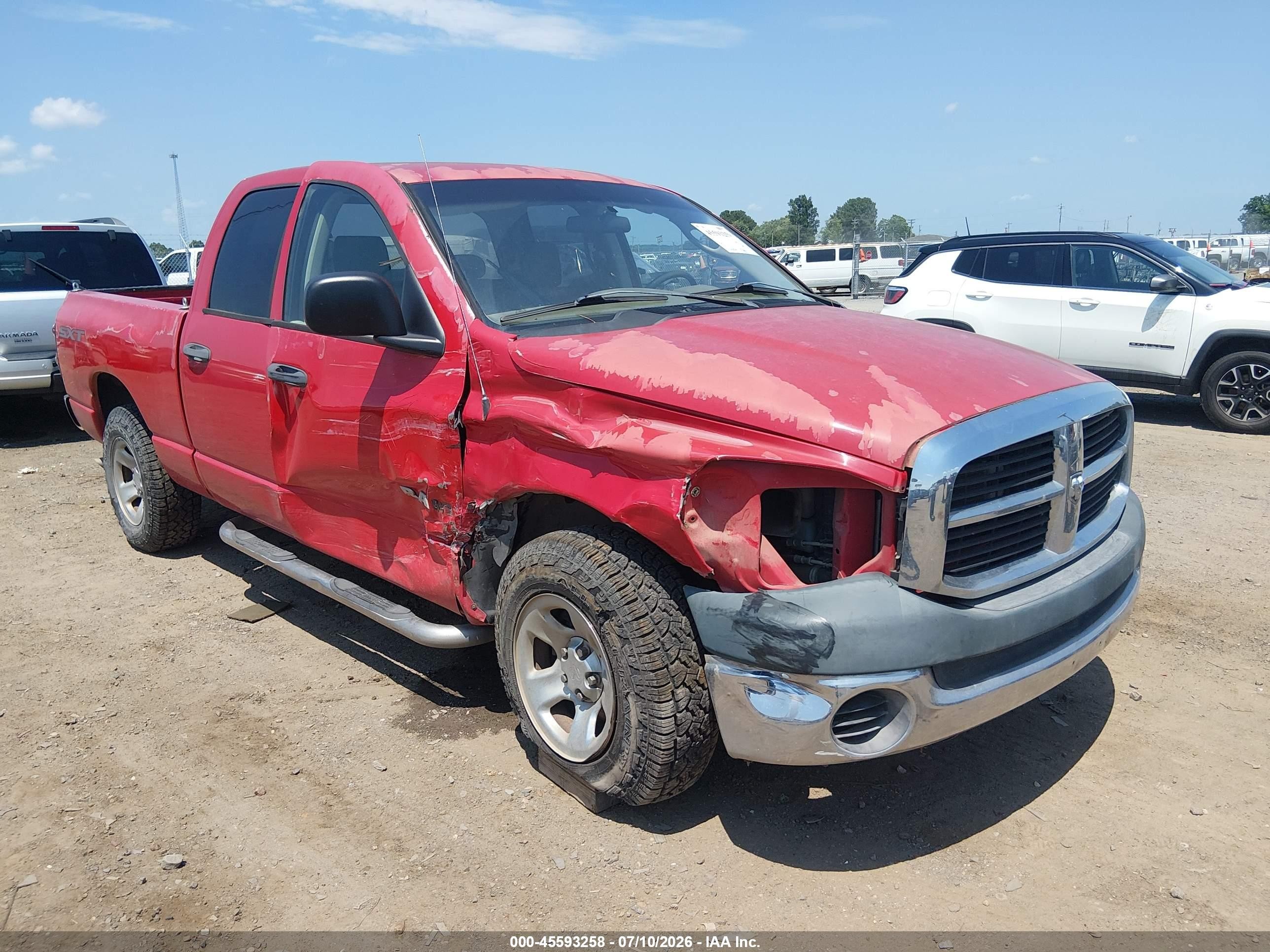 2008 Dodge Ram 1500 St/sxt Red vin: 1D7HA18N28S613605