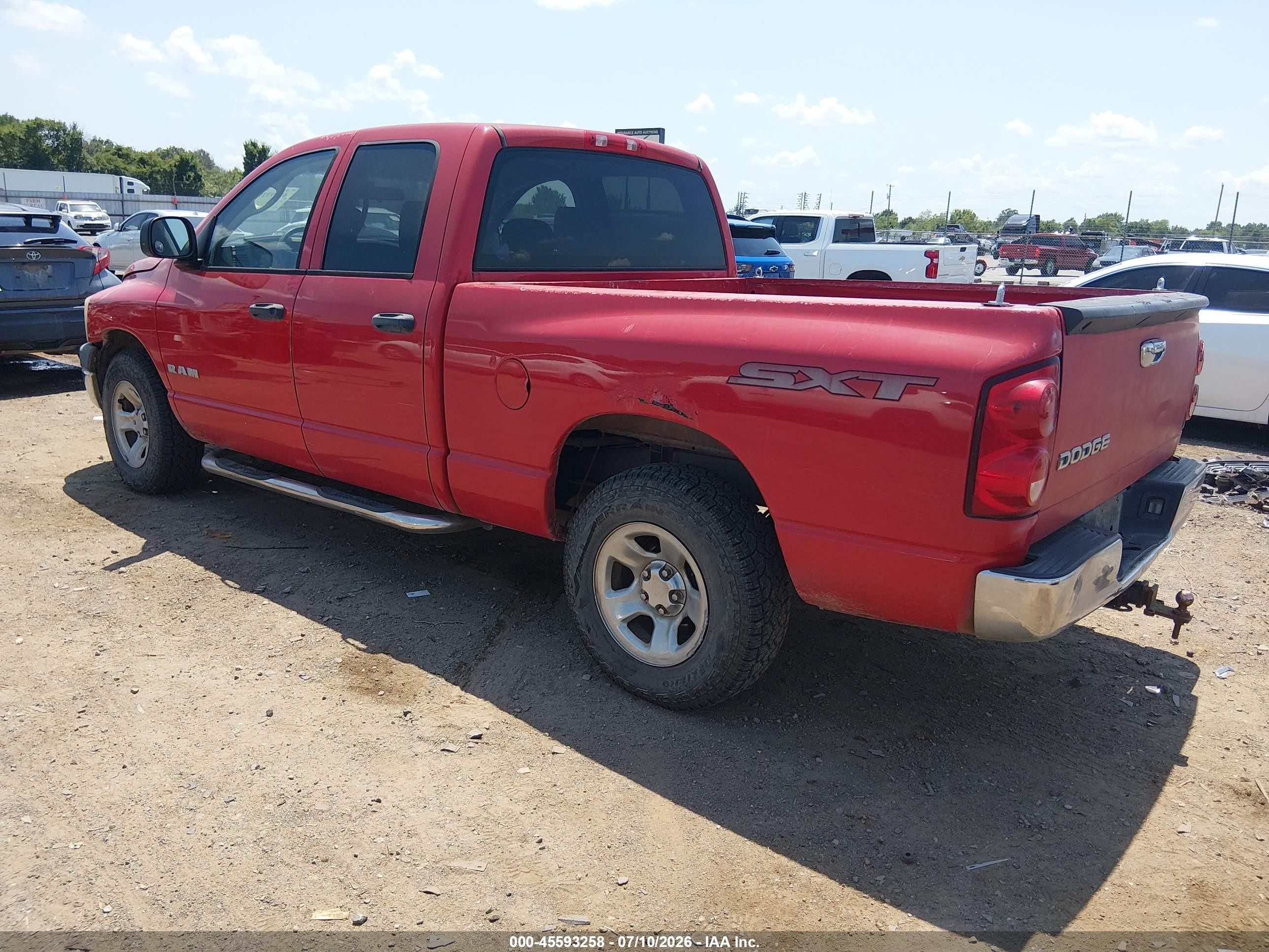 2008 Dodge Ram 1500 St/sxt Red vin: 1D7HA18N28S613605
