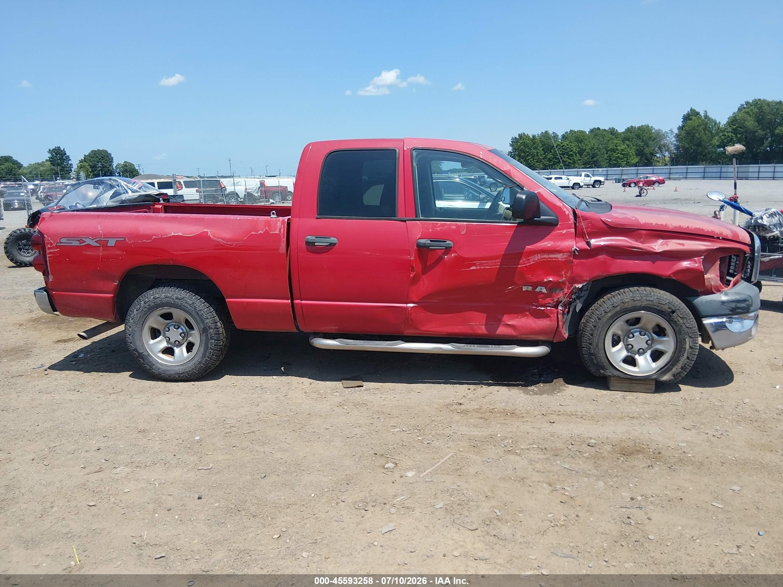 2008 Dodge Ram 1500 St/sxt Red vin: 1D7HA18N28S613605