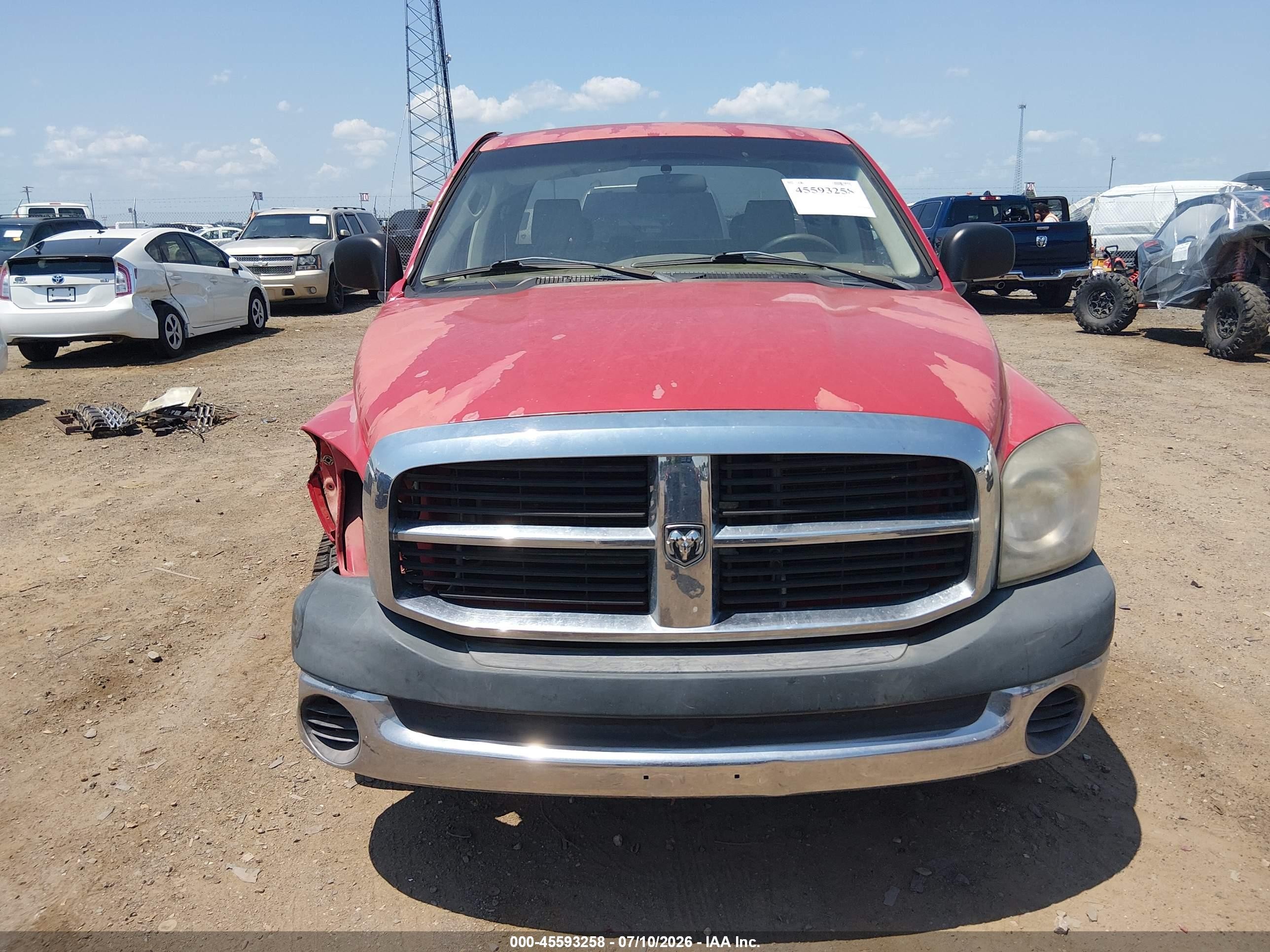 2008 Dodge Ram 1500 St/sxt Red vin: 1D7HA18N28S613605