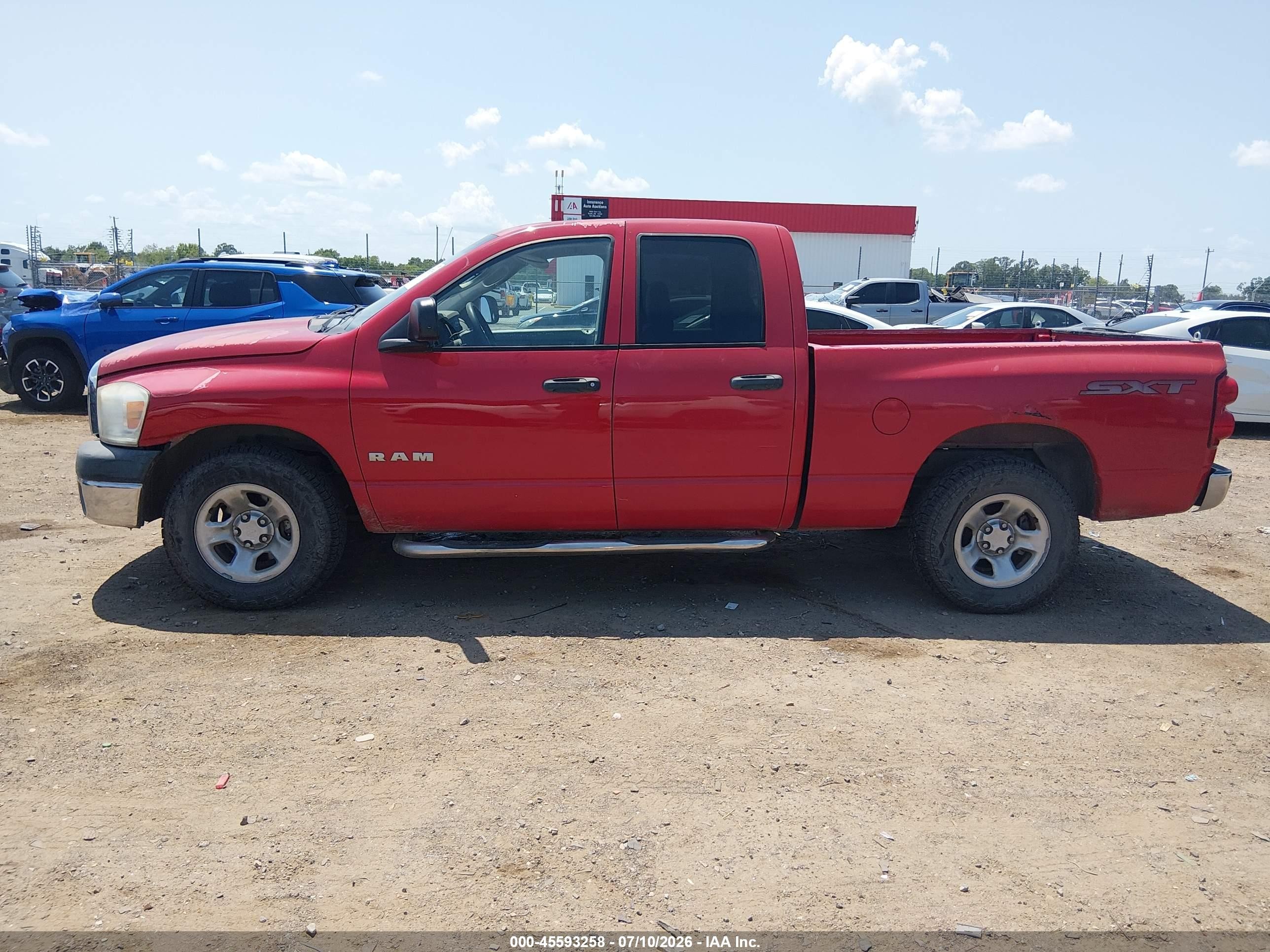 2008 Dodge Ram 1500 St/sxt Red vin: 1D7HA18N28S613605
