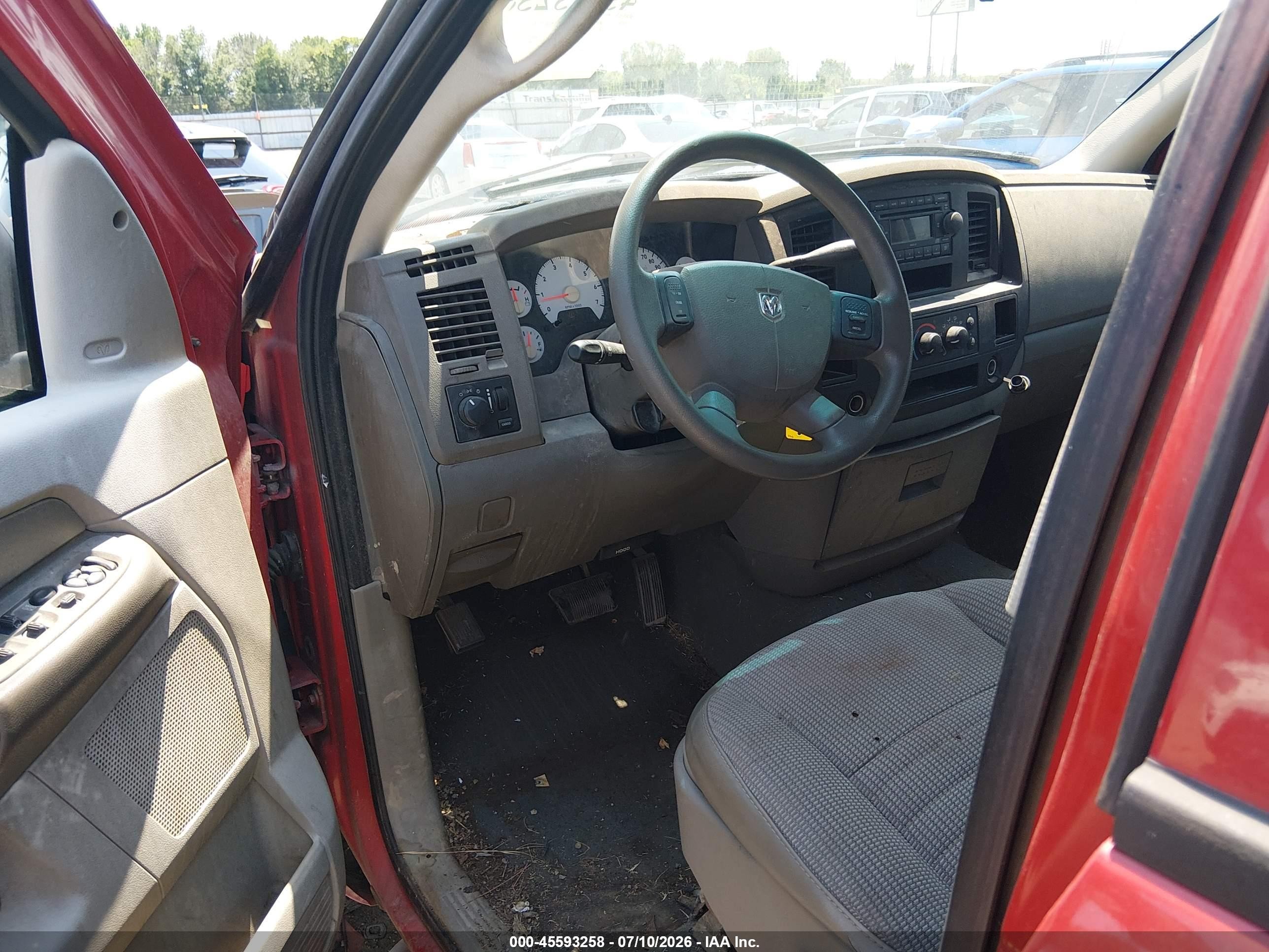 2008 Dodge Ram 1500 St/sxt Red vin: 1D7HA18N28S613605