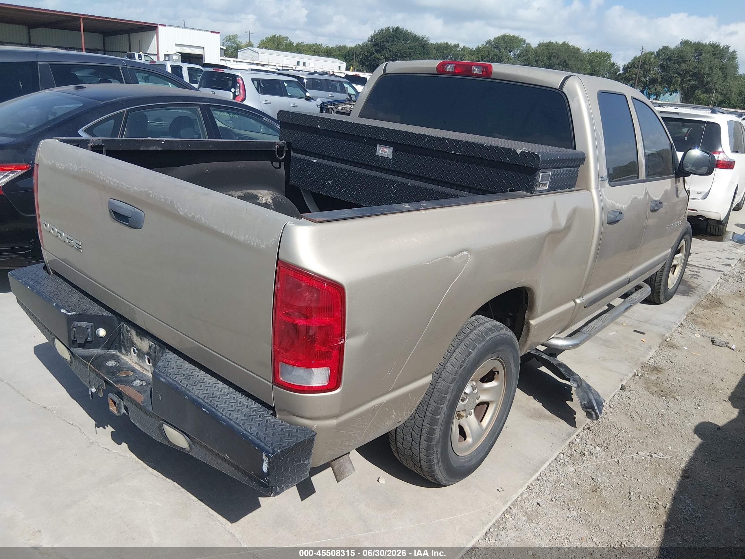 2002 Dodge Ram 1500 St Gold vin: 1D7HA18N32S599740