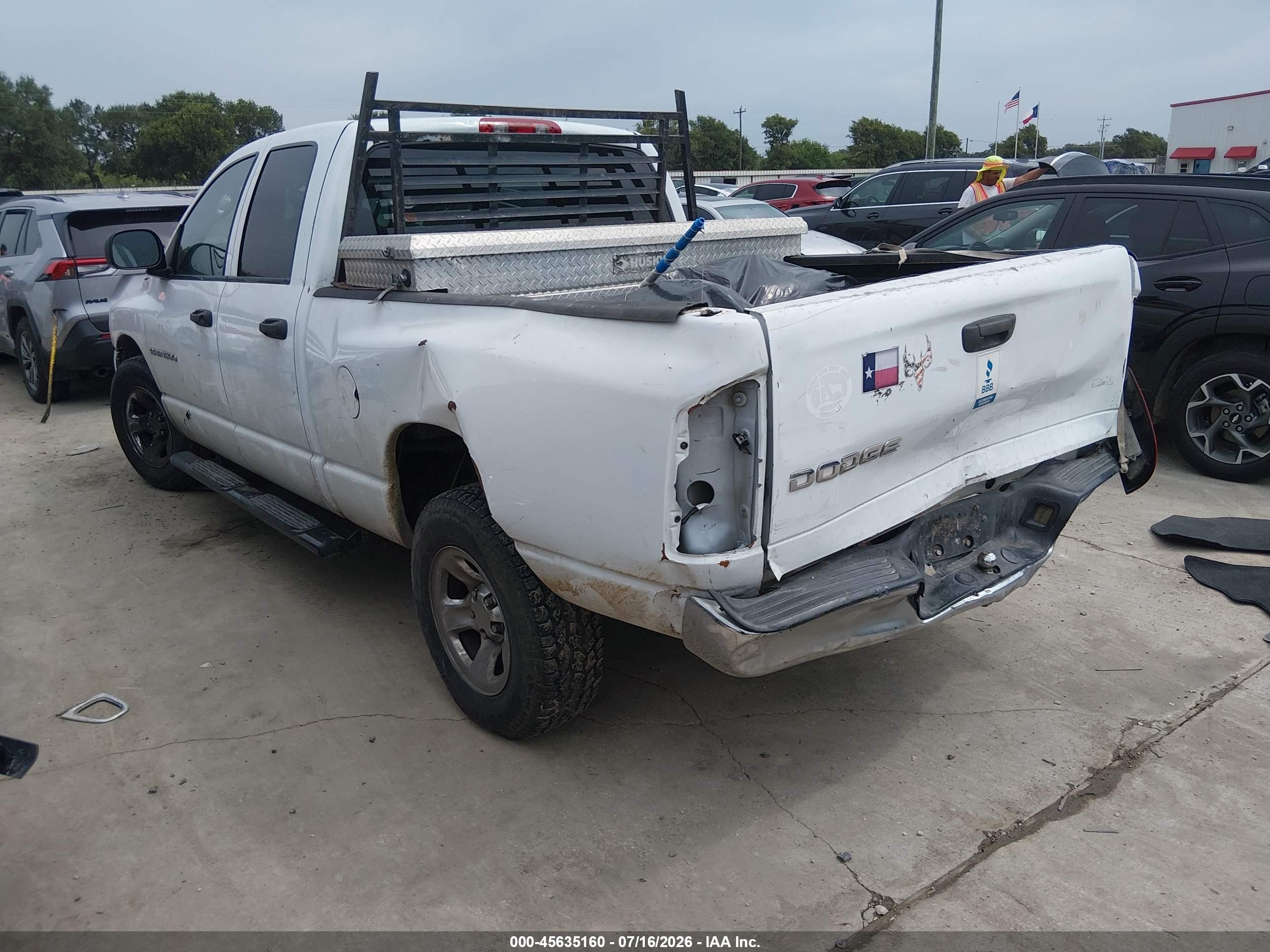 2003 Dodge Ram 1500 Slt/laramie/st White vin: 1D7HA18N33S260641