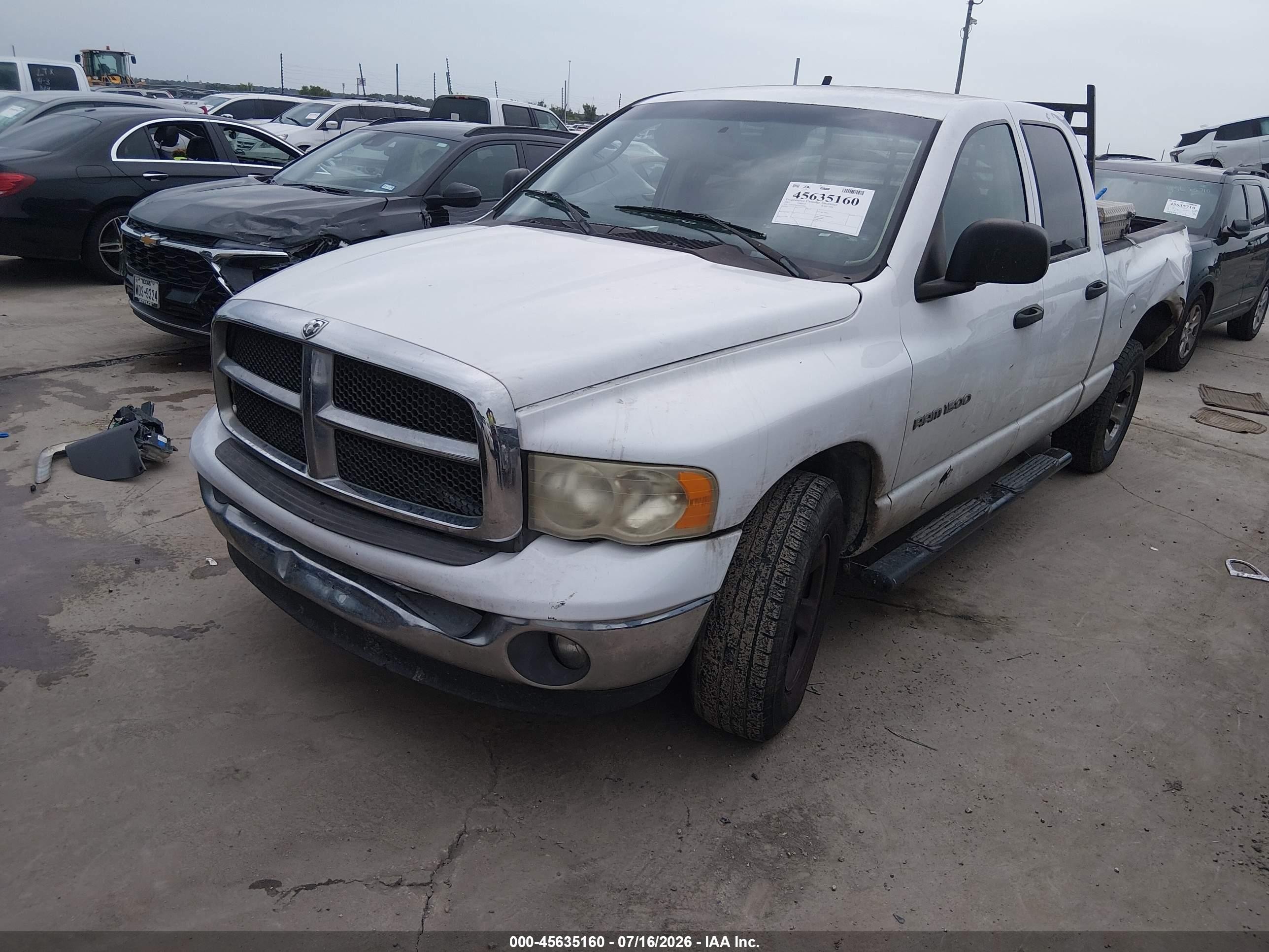 2003 Dodge Ram 1500 Slt/laramie/st White vin: 1D7HA18N33S260641