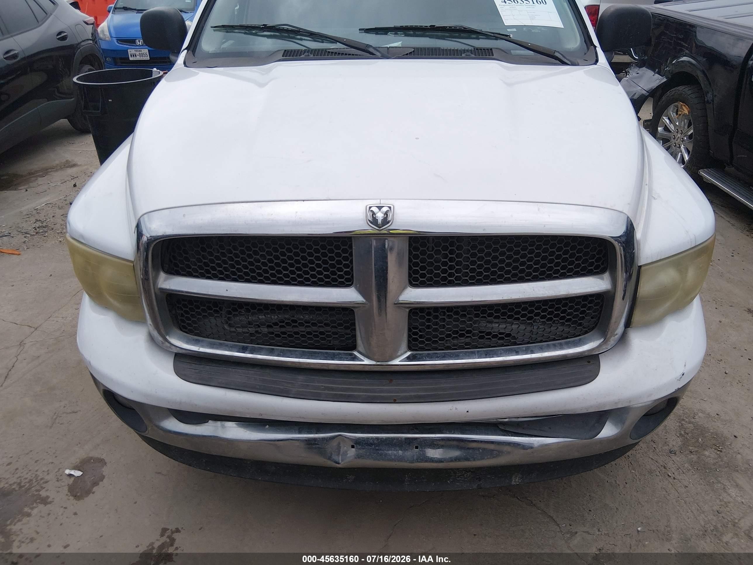 2003 Dodge Ram 1500 Slt/laramie/st White vin: 1D7HA18N33S260641
