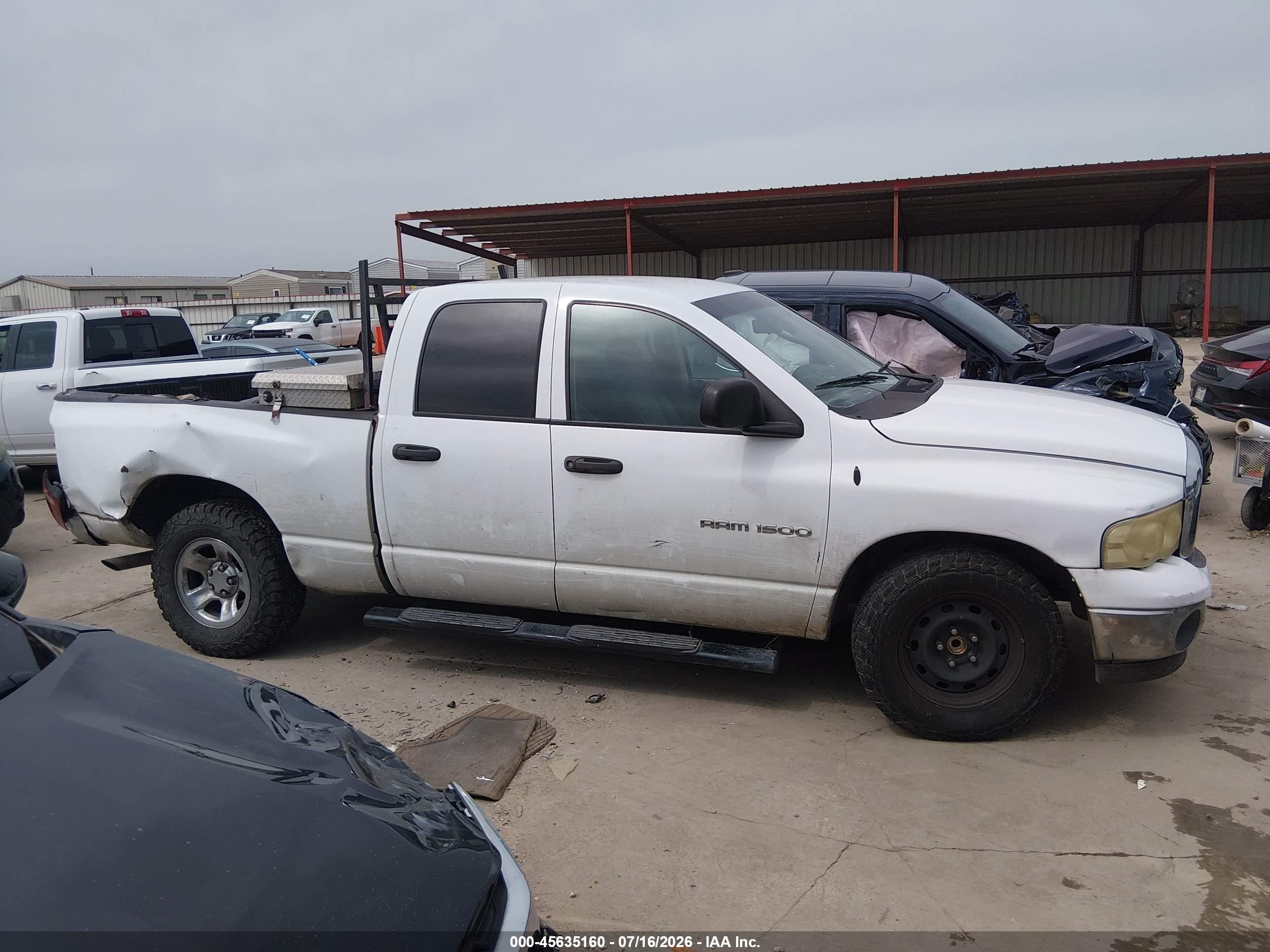 2003 Dodge Ram 1500 Slt/laramie/st White vin: 1D7HA18N33S260641