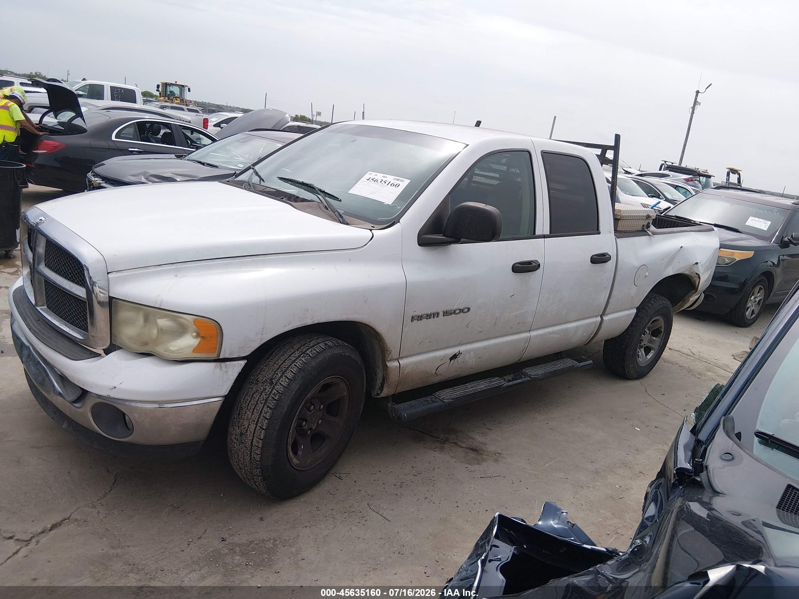 2003 Dodge Ram 1500 Slt/laramie/st White vin: 1D7HA18N33S260641