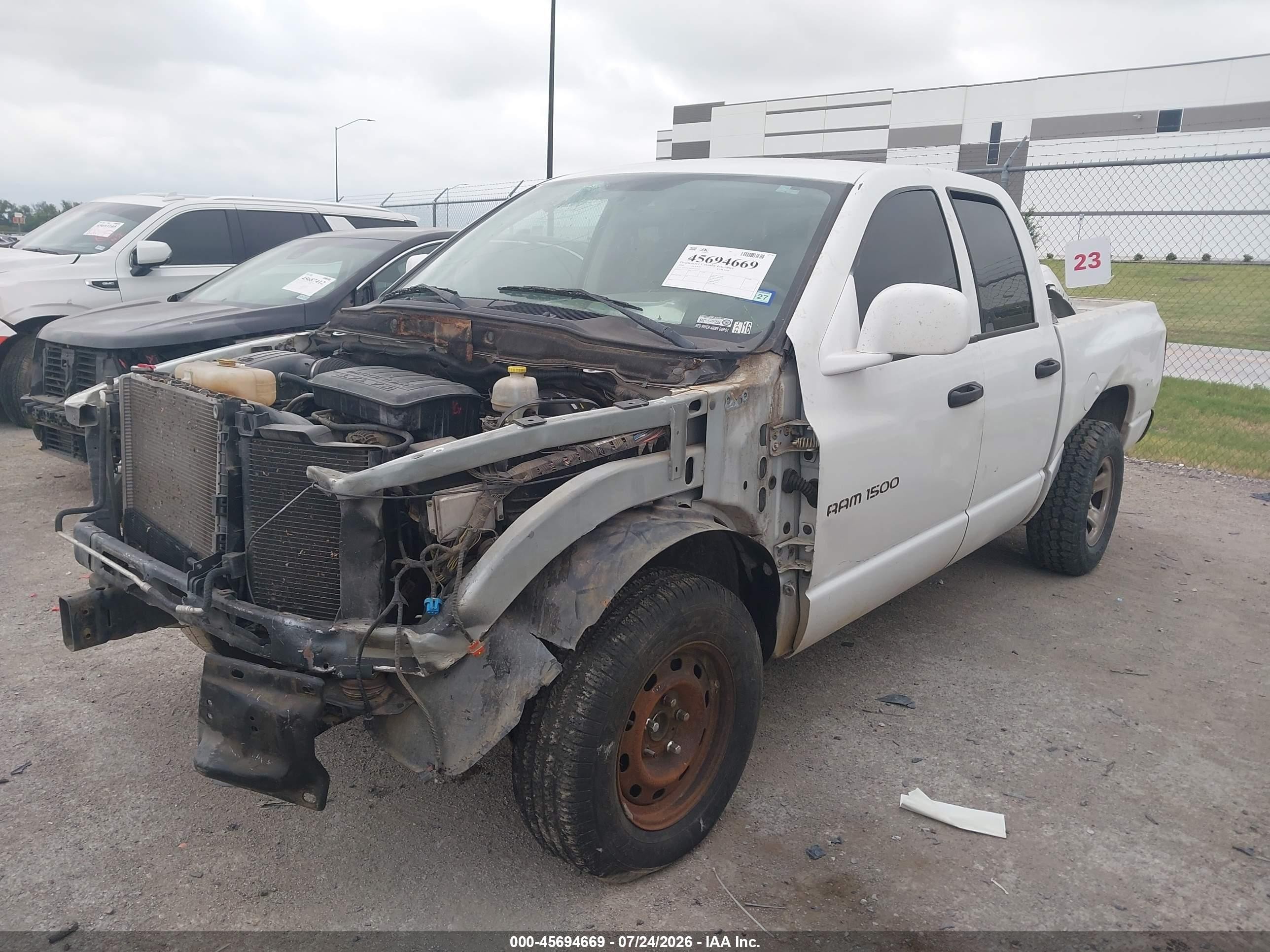 2004 Dodge Ram 1500 Slt/laramie Белый vin: 1D7HA18N34J263546