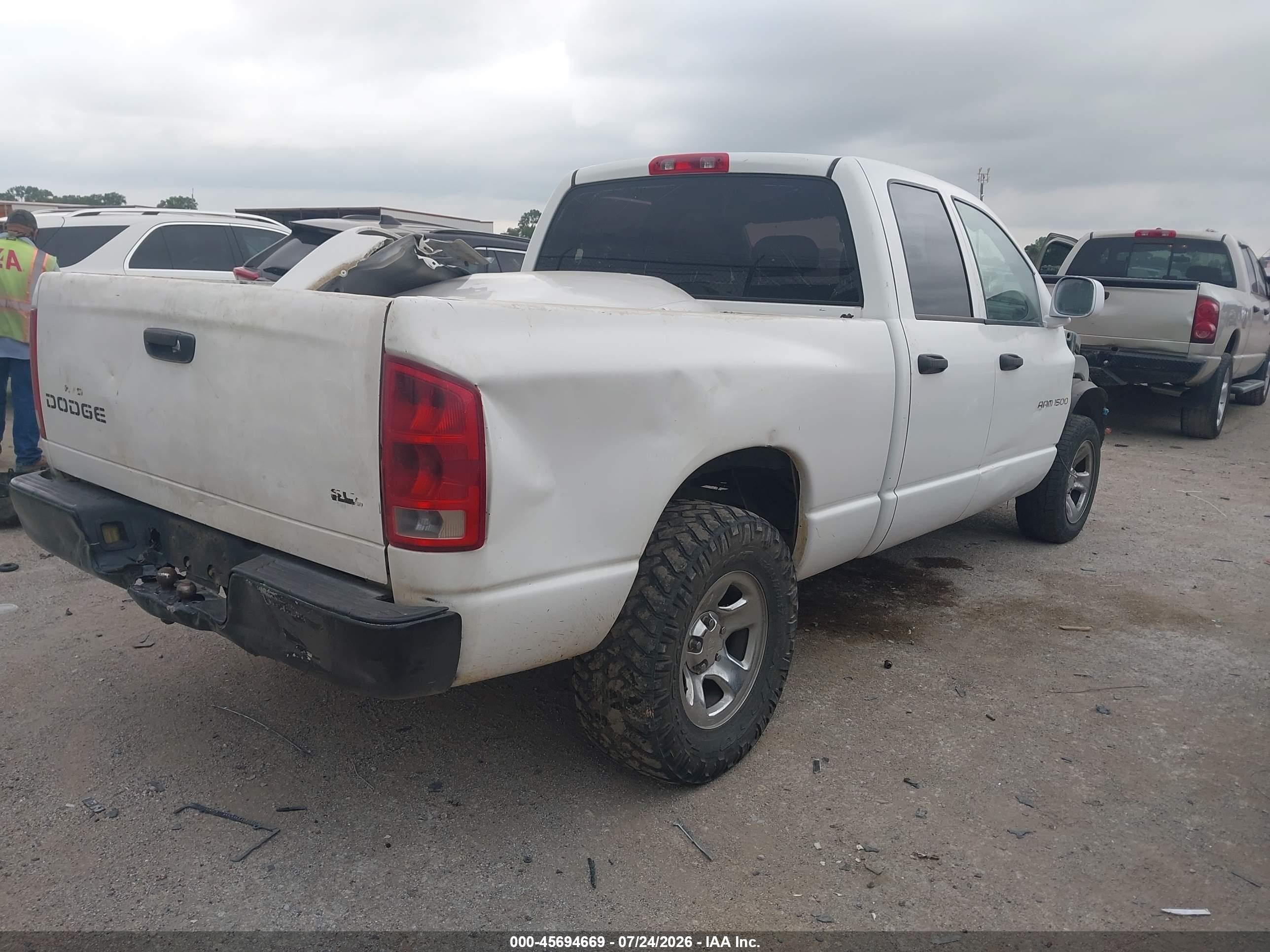 2004 Dodge Ram 1500 Slt/laramie Белый vin: 1D7HA18N34J263546