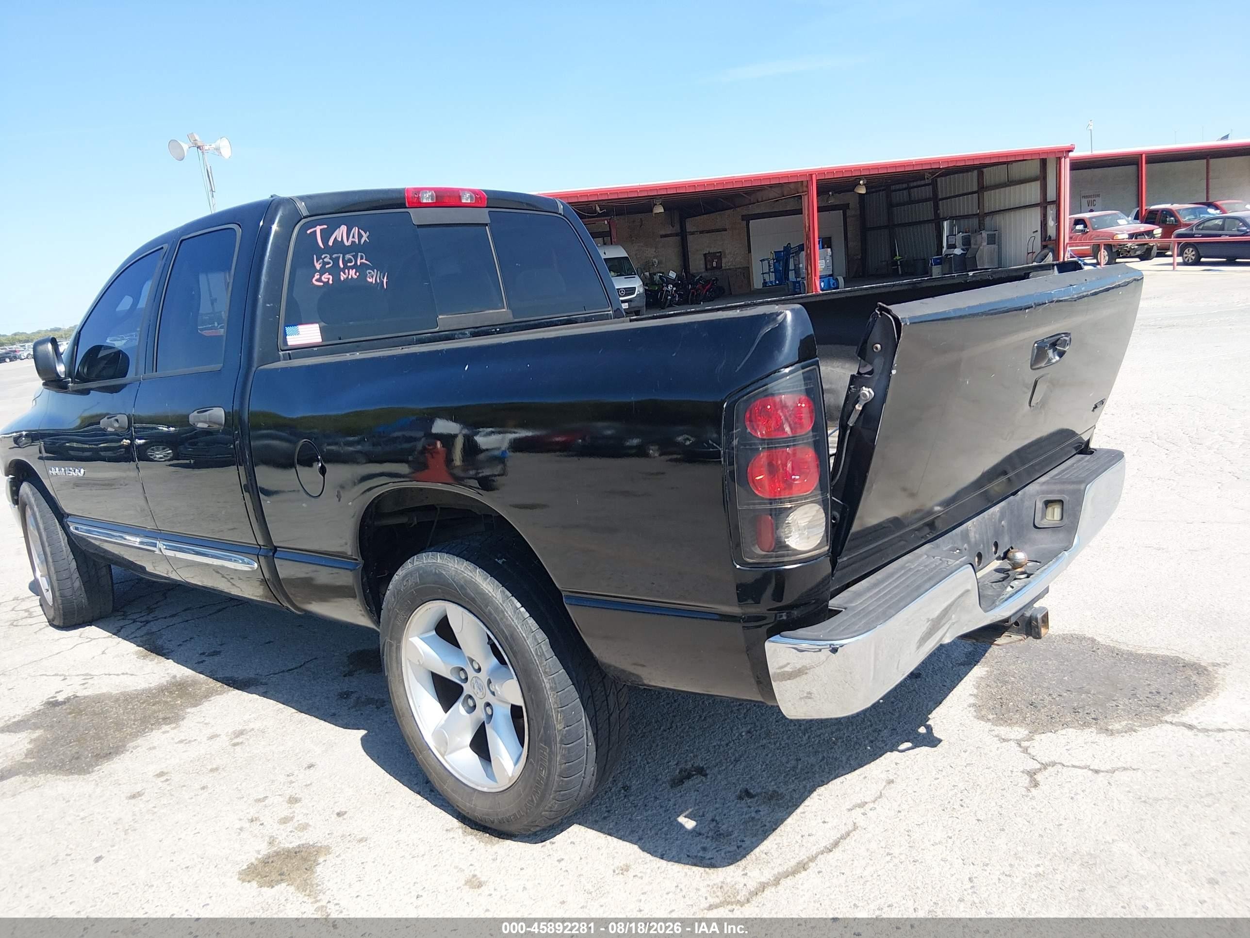 2005 Dodge Ram 1500 Slt/laramie Black vin: 1D7HA18N35J637512
