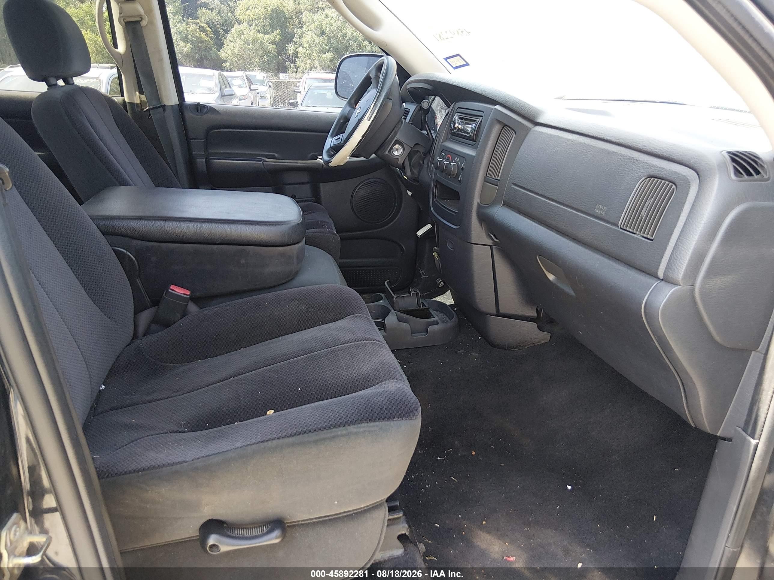 2005 Dodge Ram 1500 Slt/laramie Black vin: 1D7HA18N35J637512