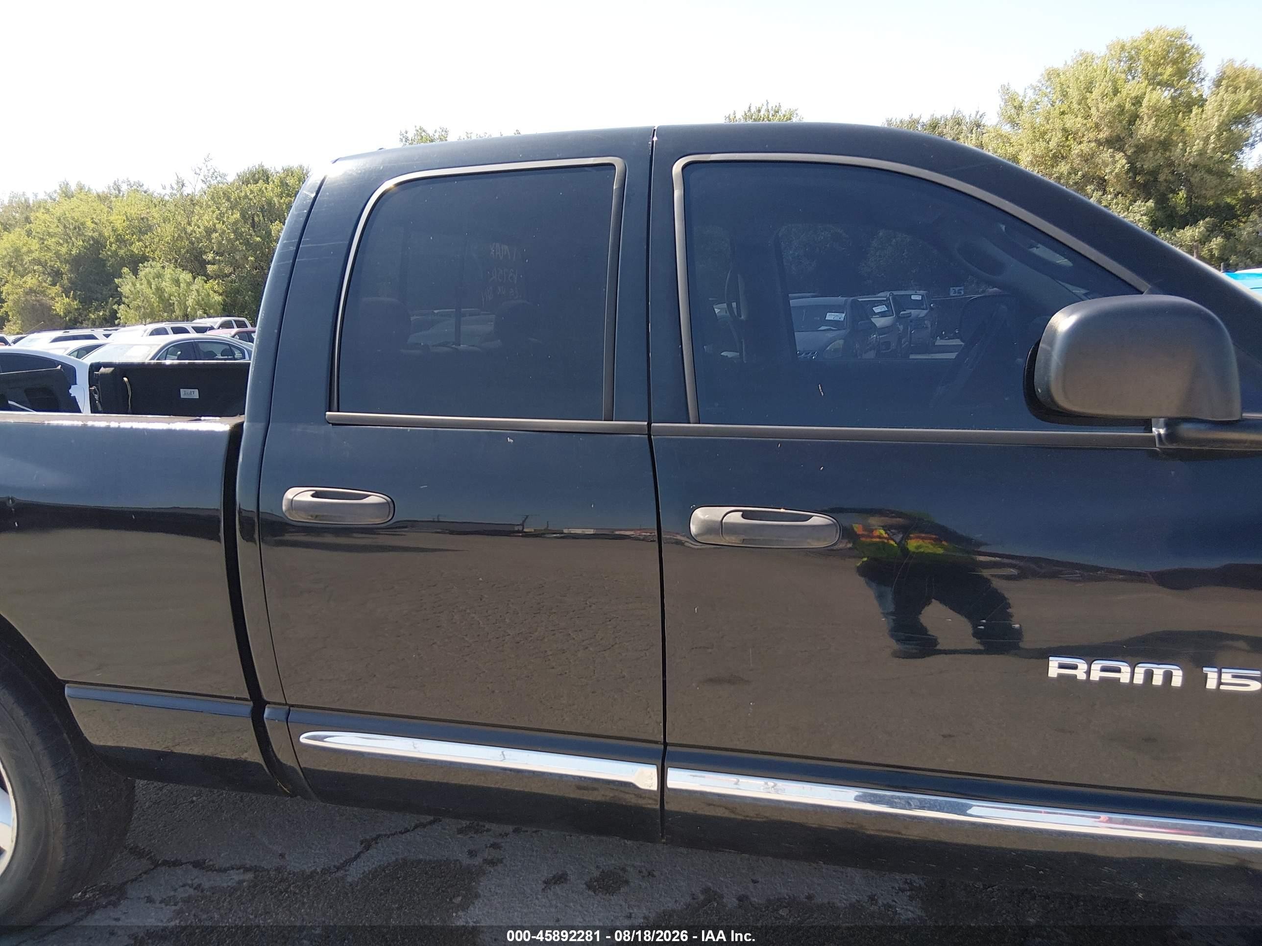 2005 Dodge Ram 1500 Slt/laramie Black vin: 1D7HA18N35J637512