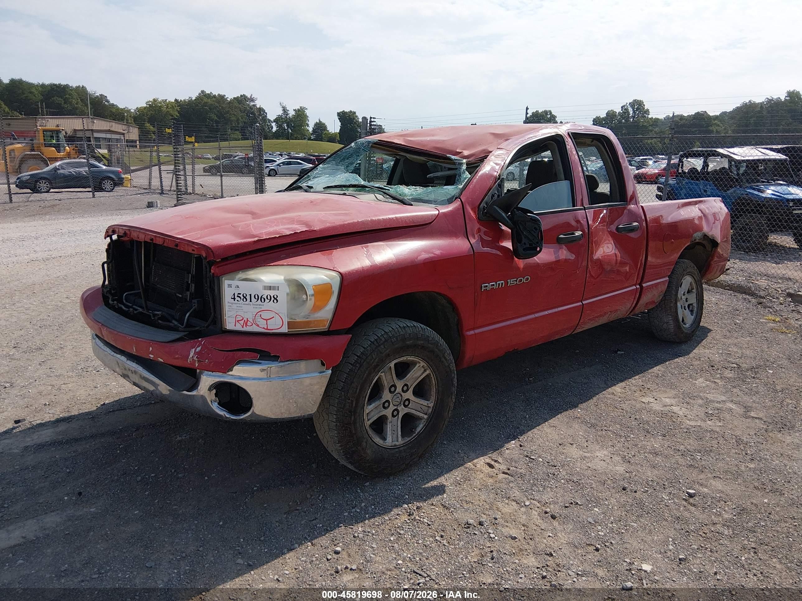 2006 Dodge Ram 1500 Slt Red vin: 1D7HA18N36S515101