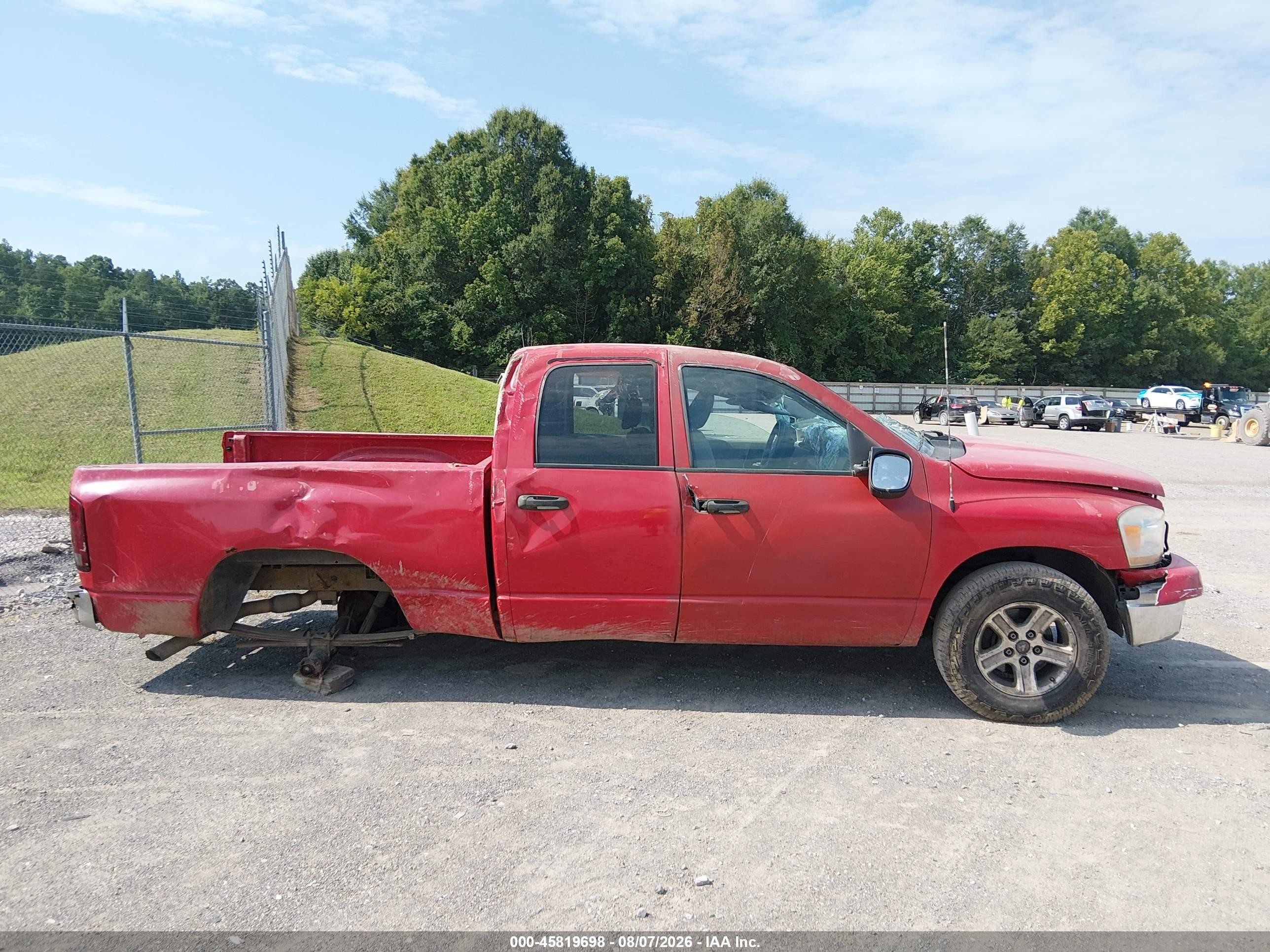 2006 Dodge Ram 1500 Slt Red vin: 1D7HA18N36S515101