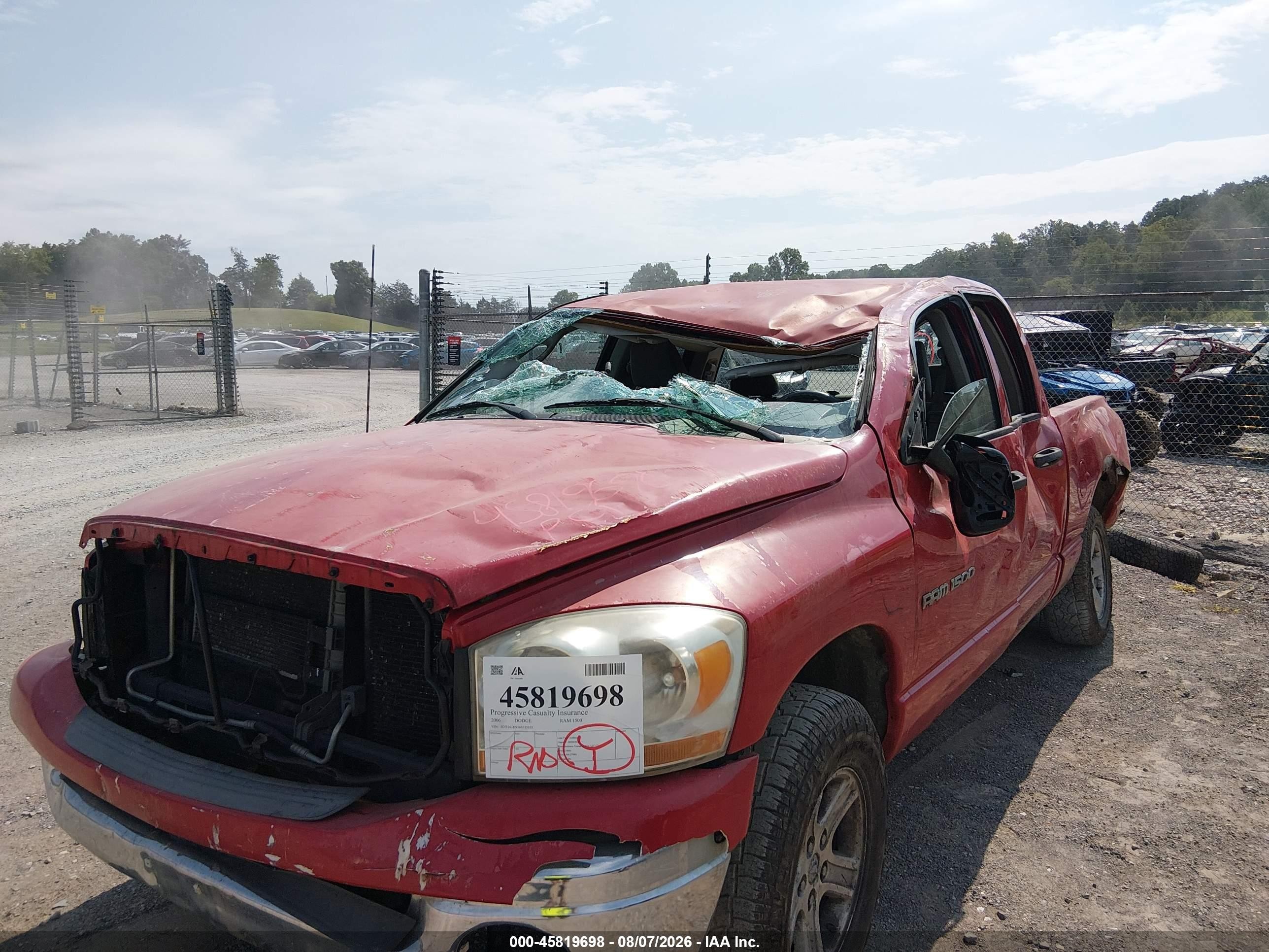 2006 Dodge Ram 1500 Slt Red vin: 1D7HA18N36S515101
