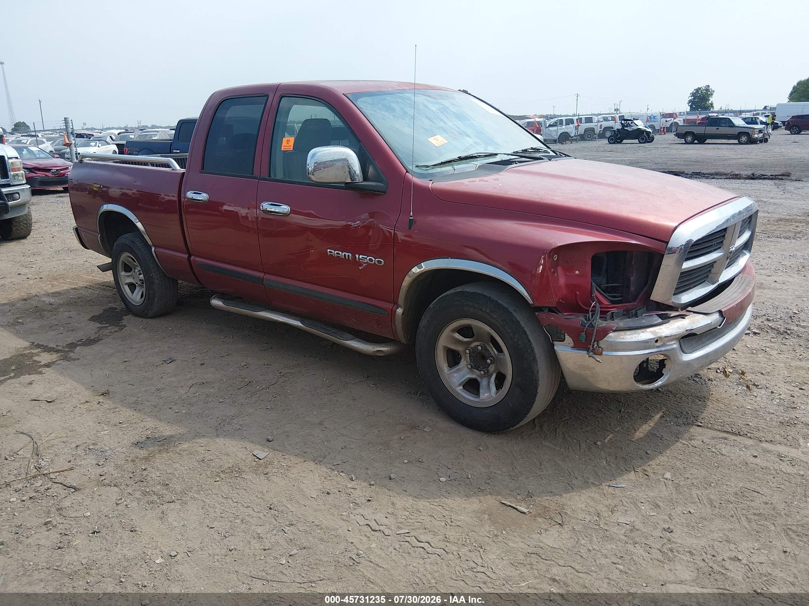 2006 Dodge Ram 1500 St Темно-бордовый vin: 1D7HA18N36S616946