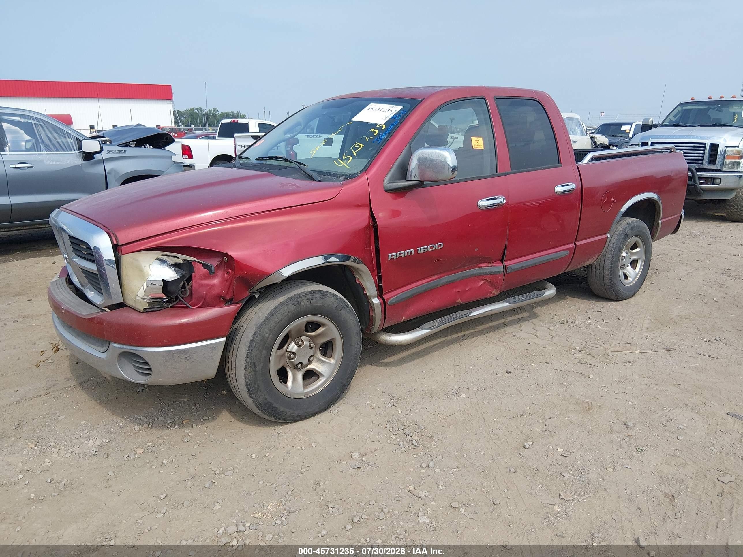 2006 Dodge Ram 1500 St Темно-бордовый vin: 1D7HA18N36S616946