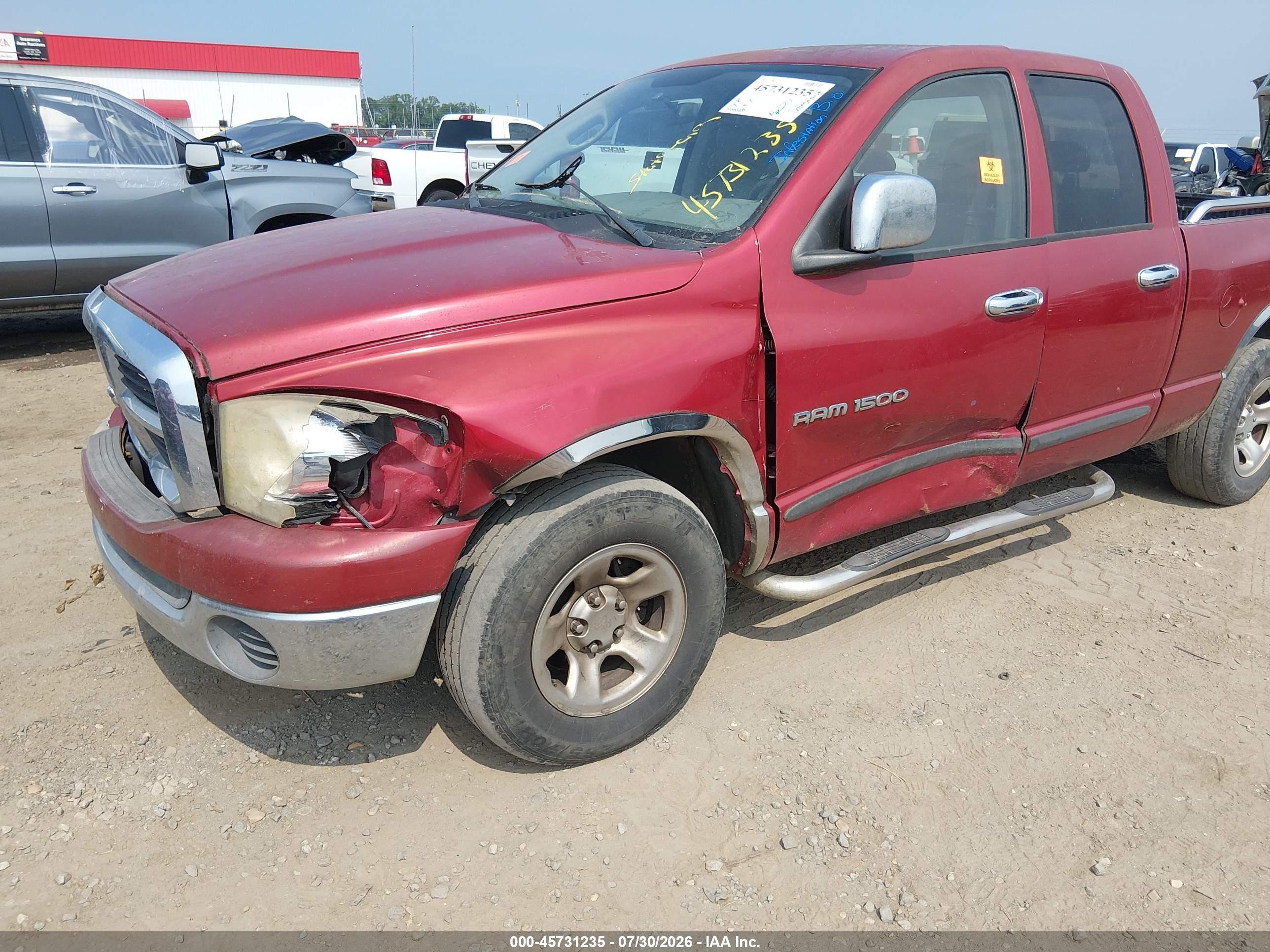 2006 Dodge Ram 1500 St Темно-бордовый vin: 1D7HA18N36S616946