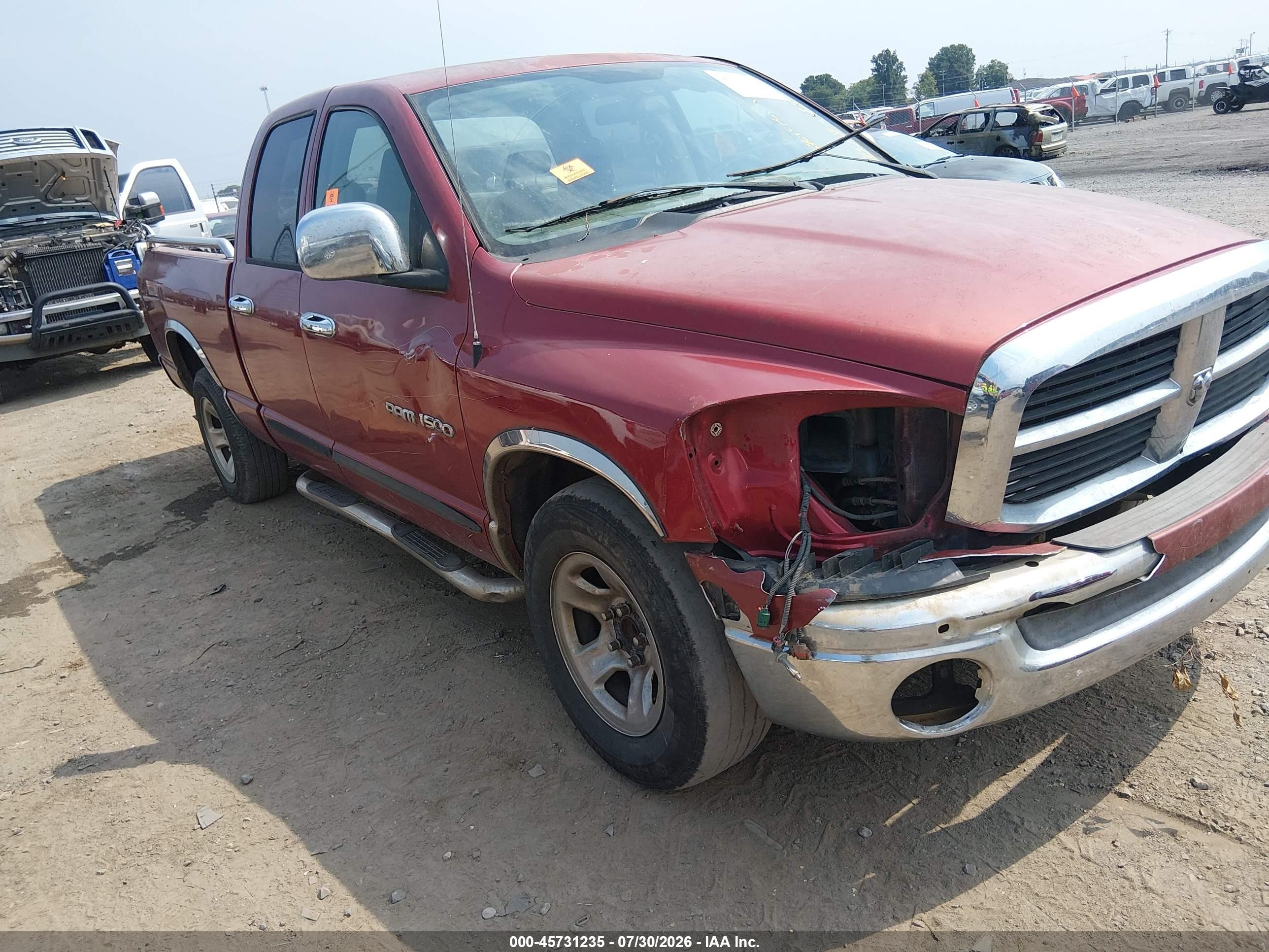 2006 Dodge Ram 1500 St Темно-бордовый vin: 1D7HA18N36S616946