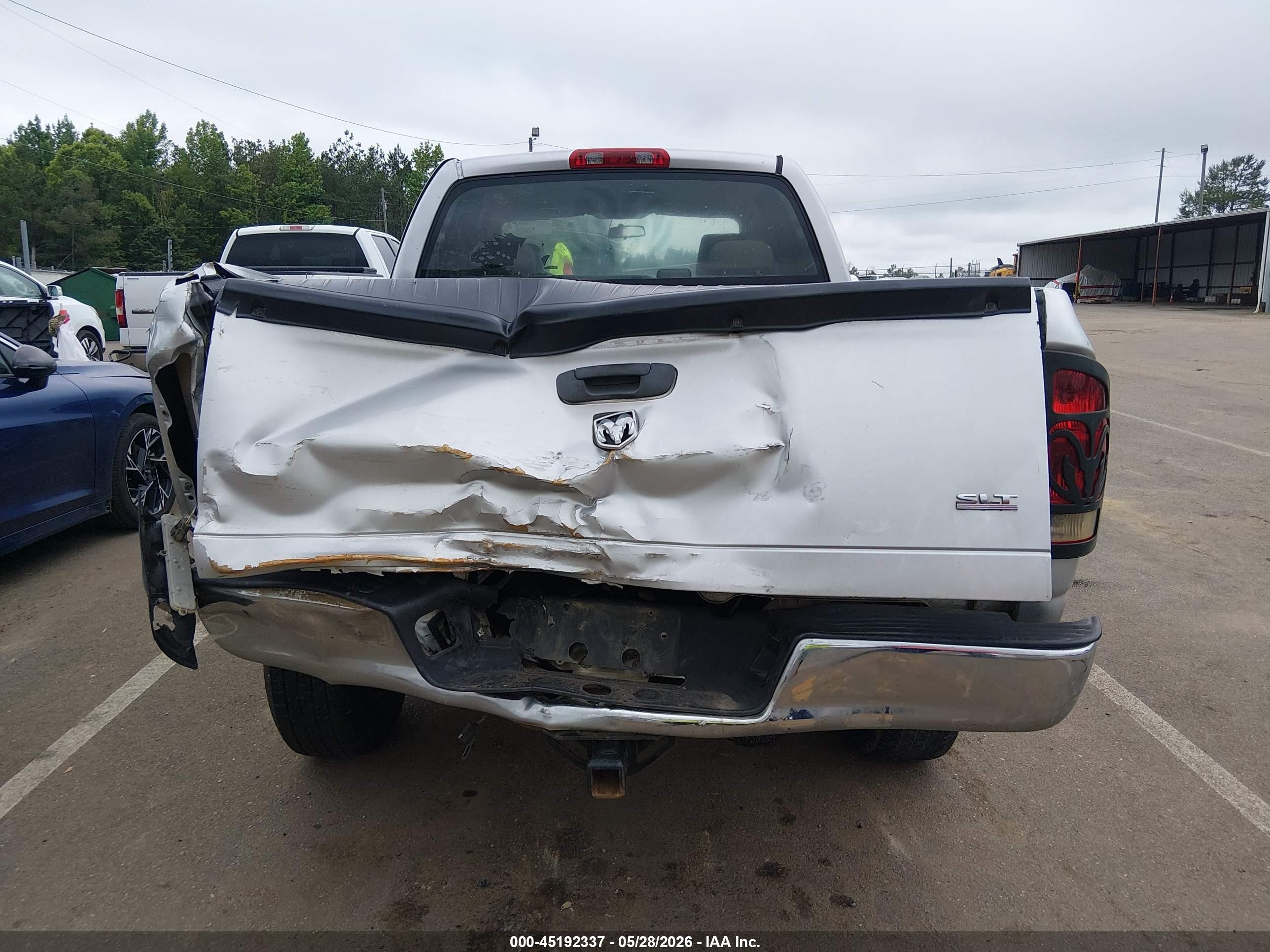 2006 Dodge Ram 1500 Slt White vin: 1D7HA18N36S649431
