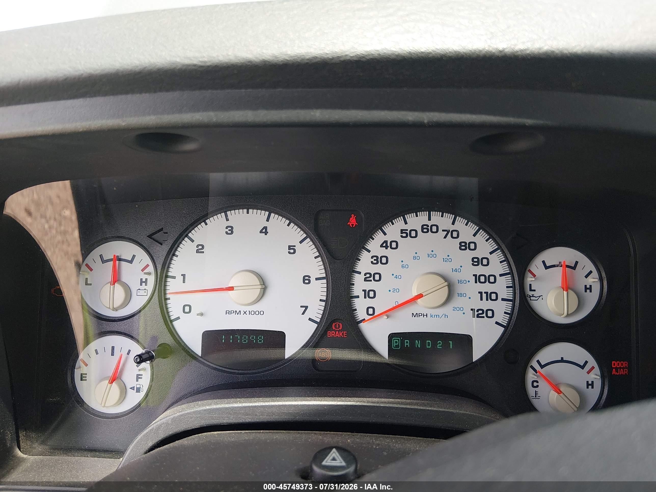 2004 Dodge Ram 1500 Slt/laramie Серый vin: 1D7HA18N44J129032
