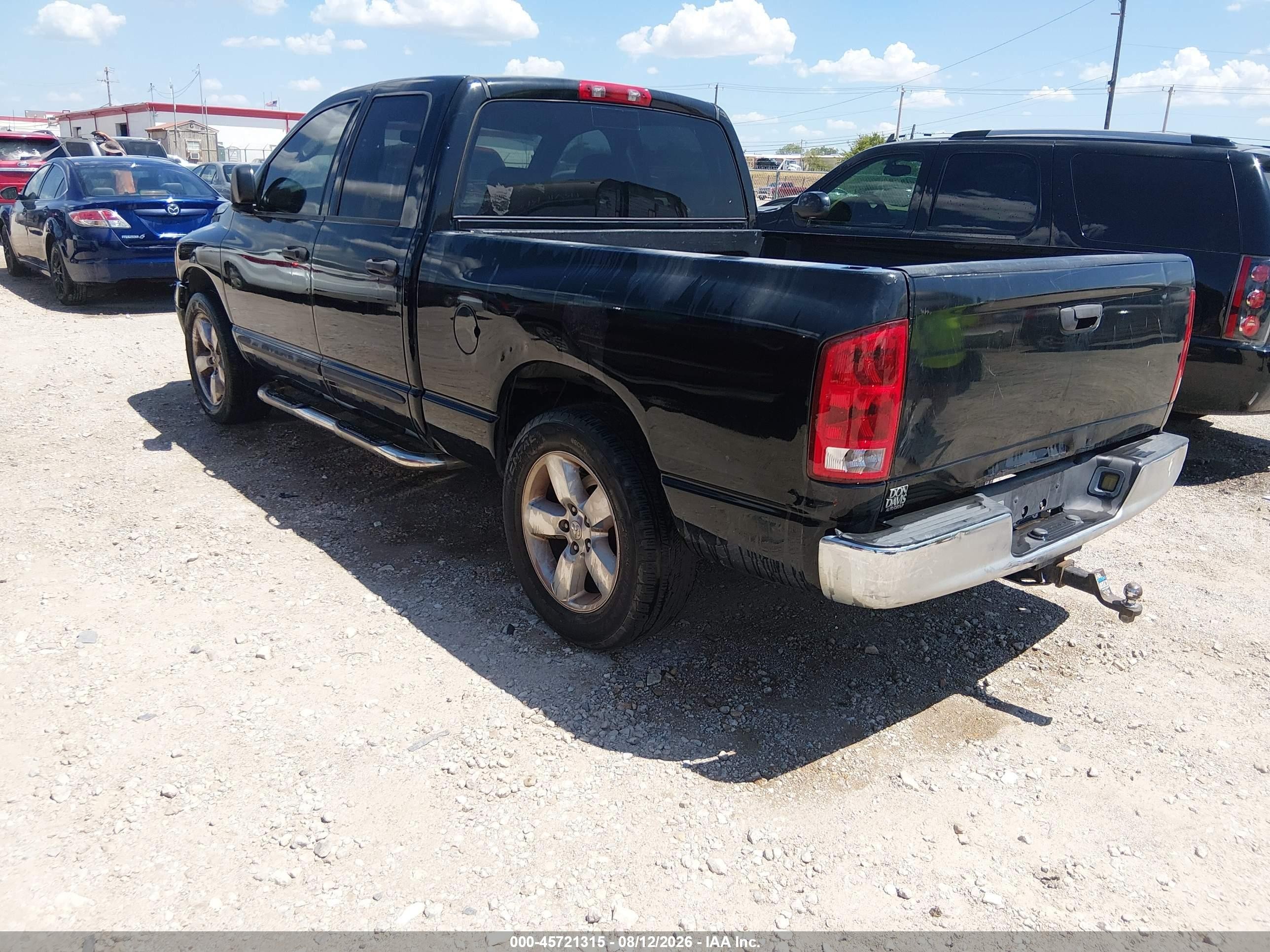 2004 Dodge Ram 1500 Slt/laramie Black vin: 1D7HA18N44S669393