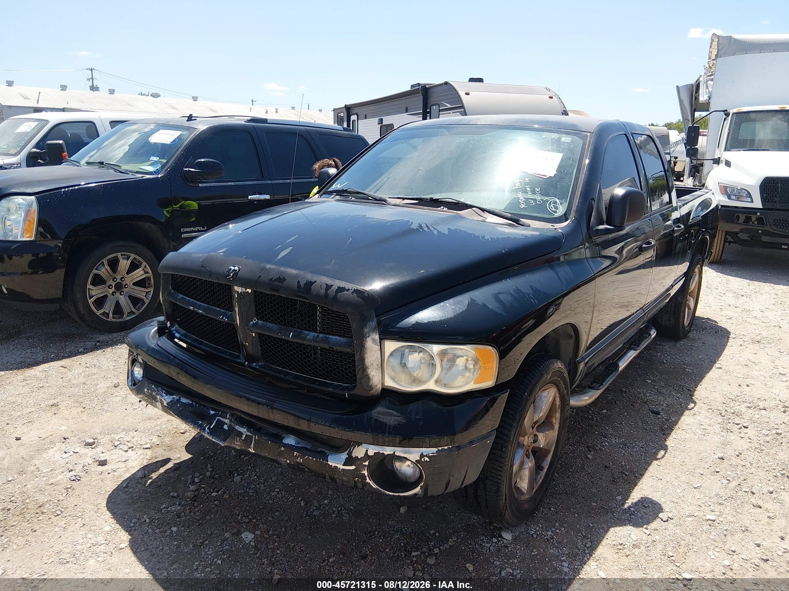 2004 Dodge Ram 1500 Slt/laramie Black vin: 1D7HA18N44S669393