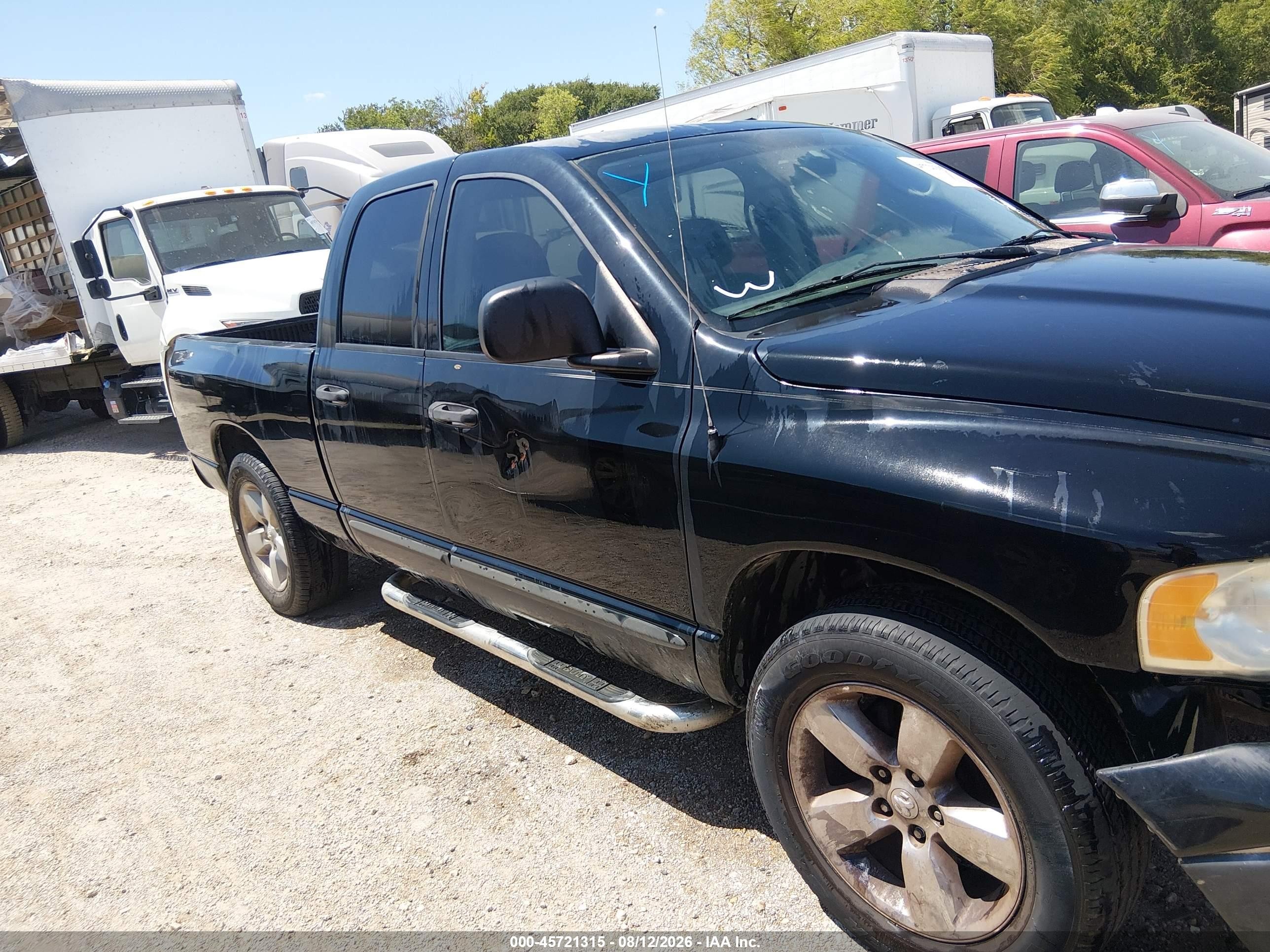 2004 Dodge Ram 1500 Slt/laramie Black vin: 1D7HA18N44S669393