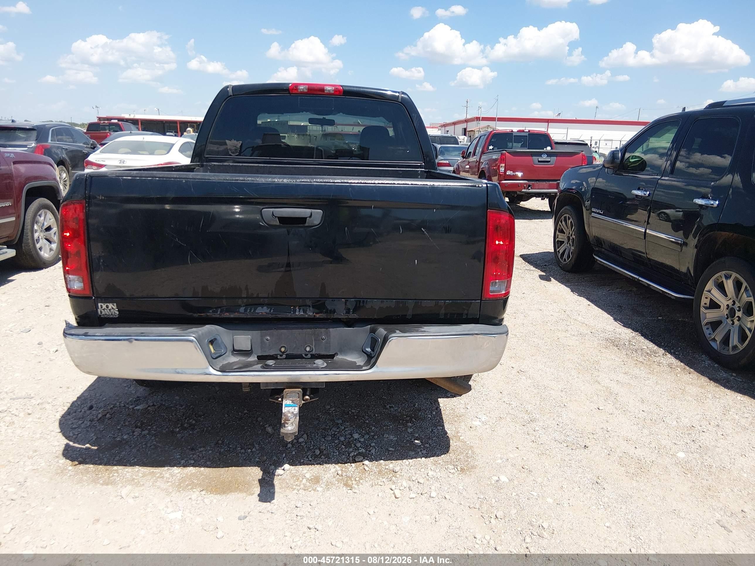 2004 Dodge Ram 1500 Slt/laramie Черный vin: 1D7HA18N44S669393
