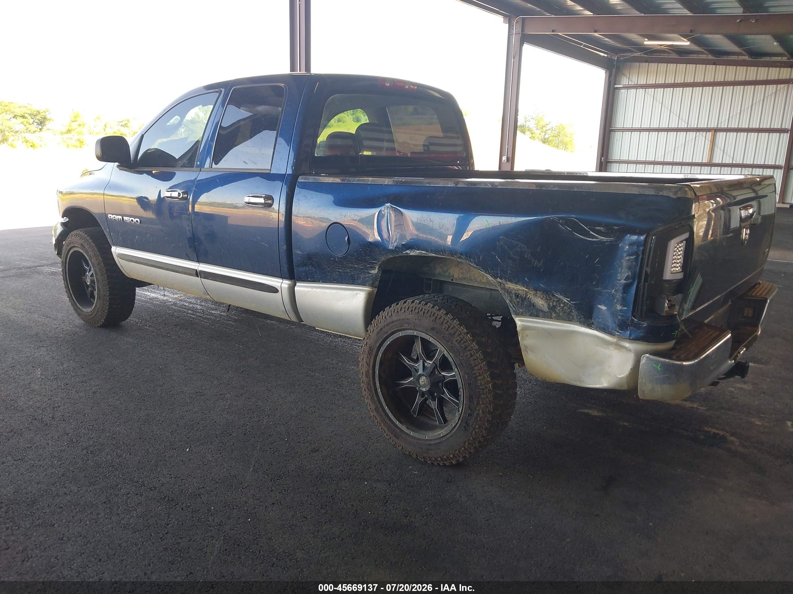 2005 Dodge Ram 1500 Slt/laramie Синий vin: 1D7HA18N45J633629