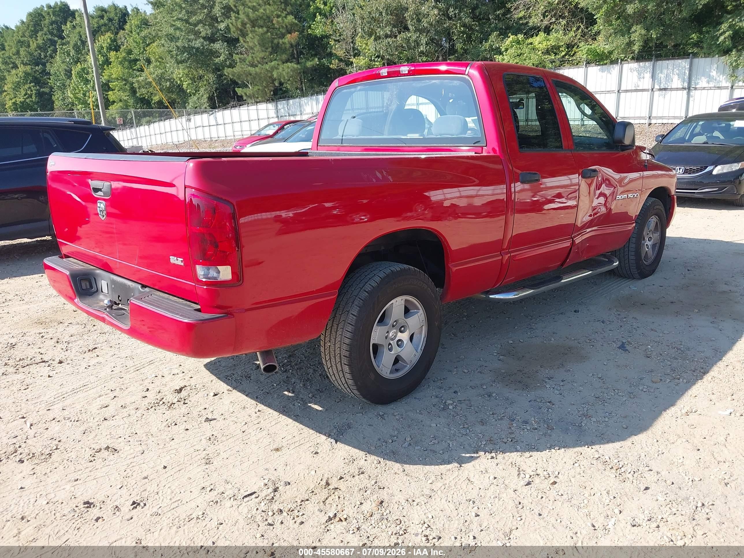 2005 Dodge Ram 1500 Slt/laramie Red vin: 1D7HA18N45S282120