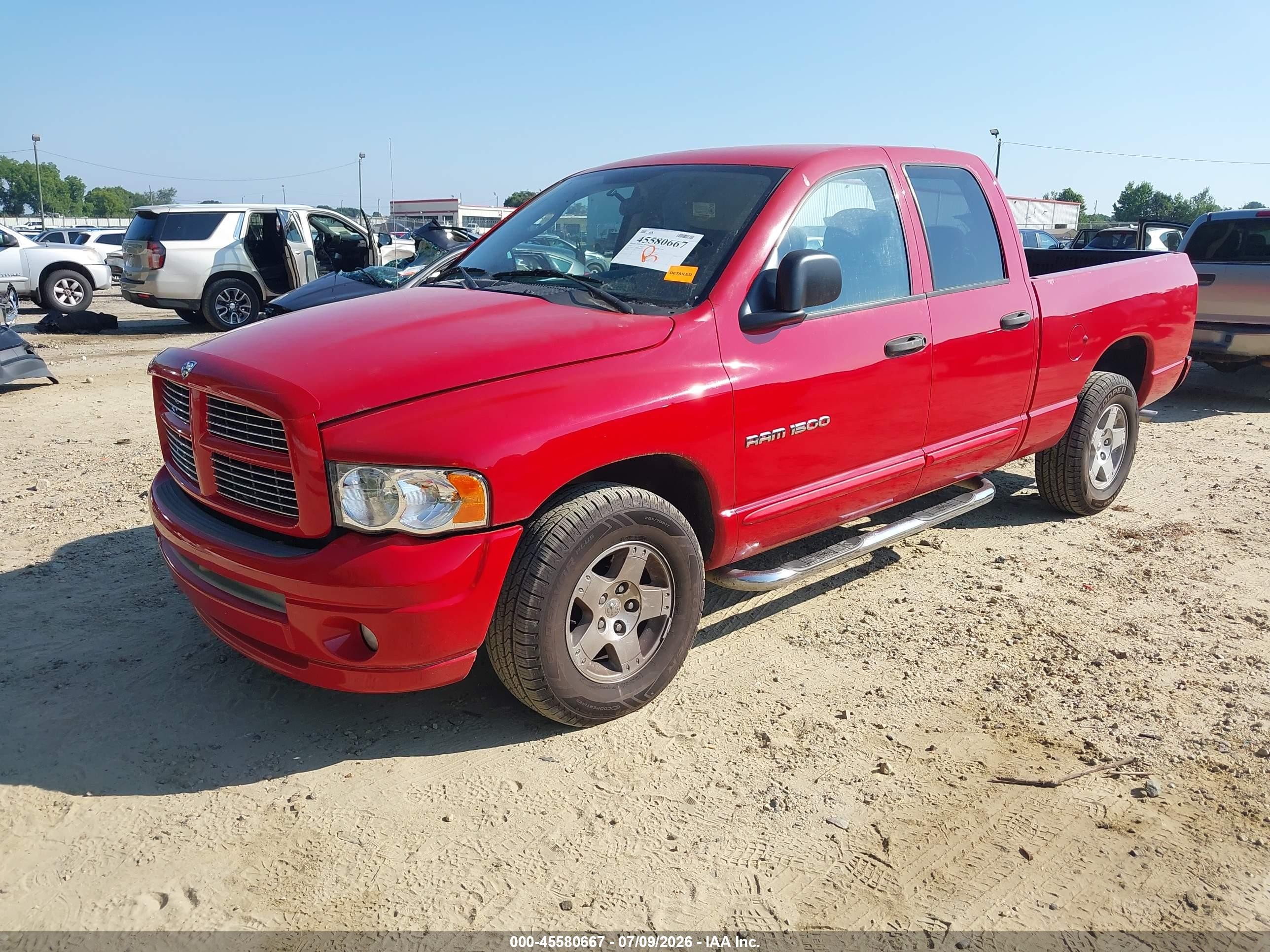 2005 Dodge Ram 1500 Slt/laramie Red vin: 1D7HA18N45S282120