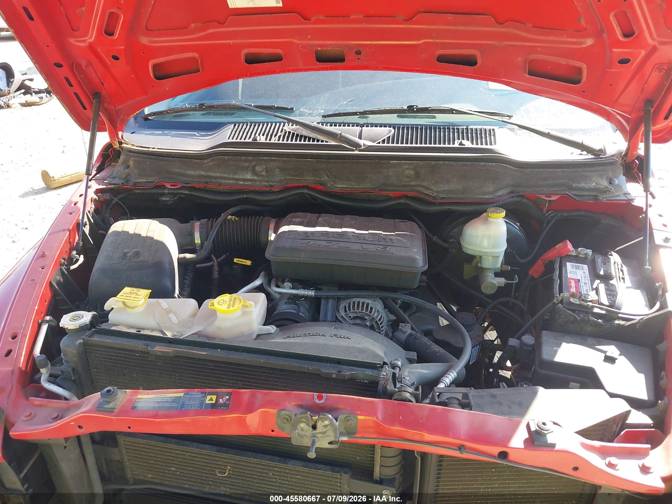 2005 Dodge Ram 1500 Slt/laramie Red vin: 1D7HA18N45S282120