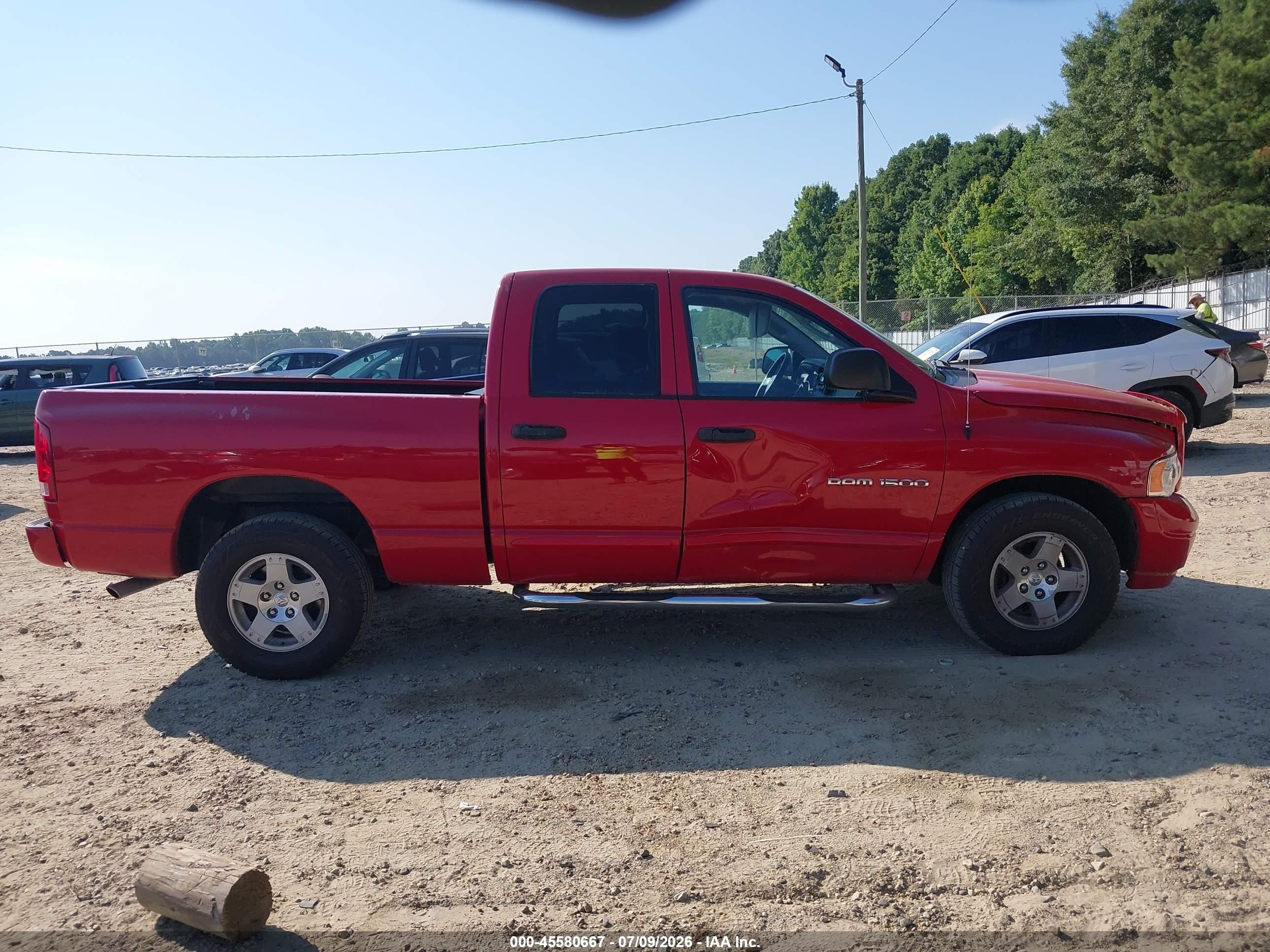 2005 Dodge Ram 1500 Slt/laramie Red vin: 1D7HA18N45S282120