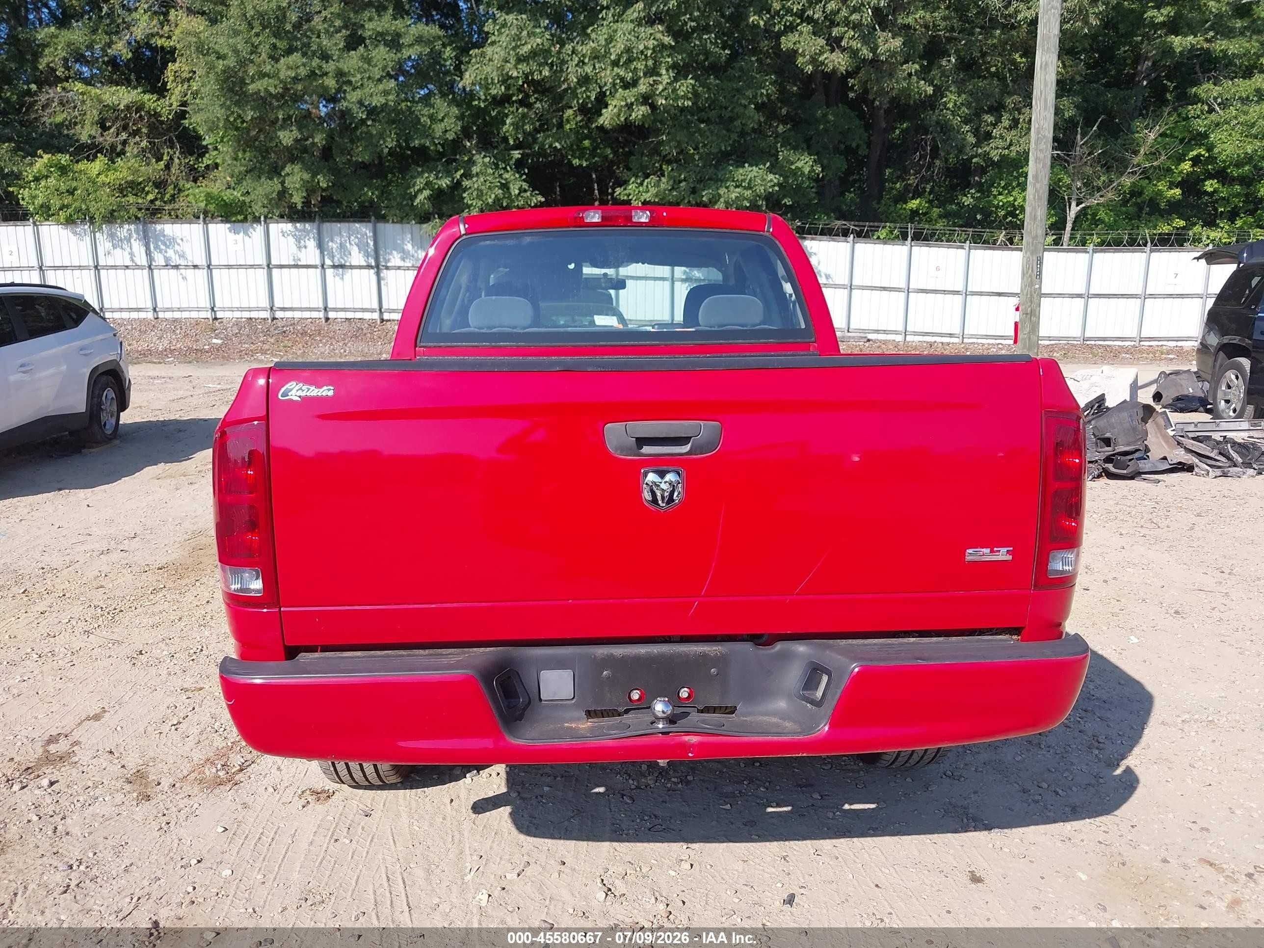 2005 Dodge Ram 1500 Slt/laramie Red vin: 1D7HA18N45S282120
